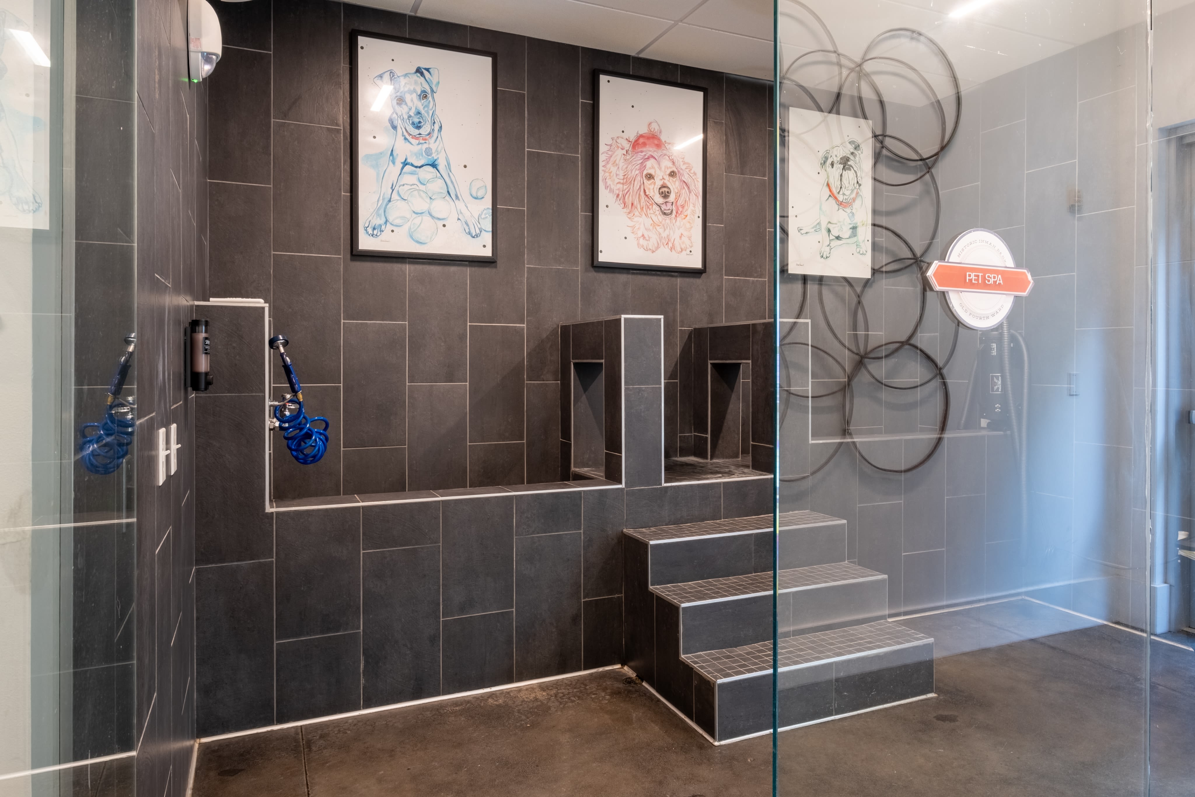 Pet Spa Washing Facility at EDGE on the Beltline in Atlanta, Georgia