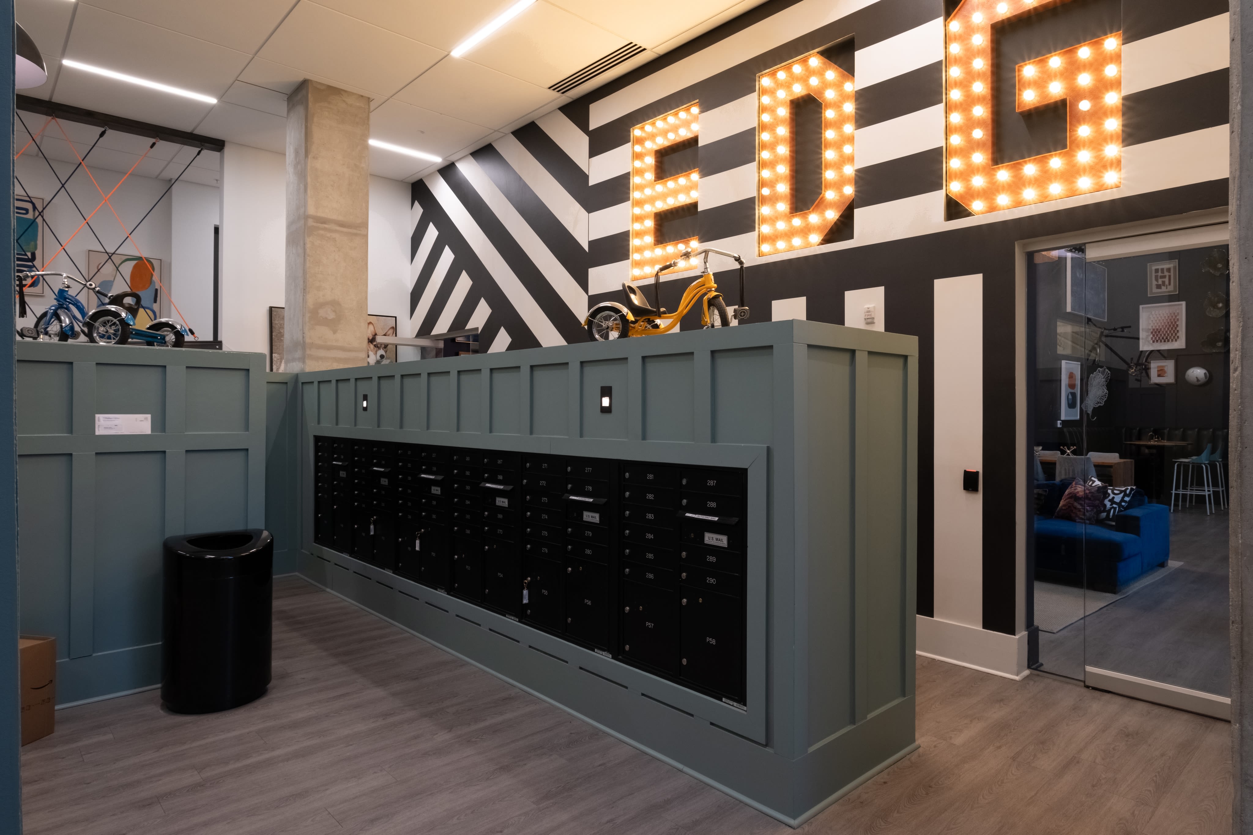 Package Receiving Area at EDGE on the Beltline in Atlanta, Georgia