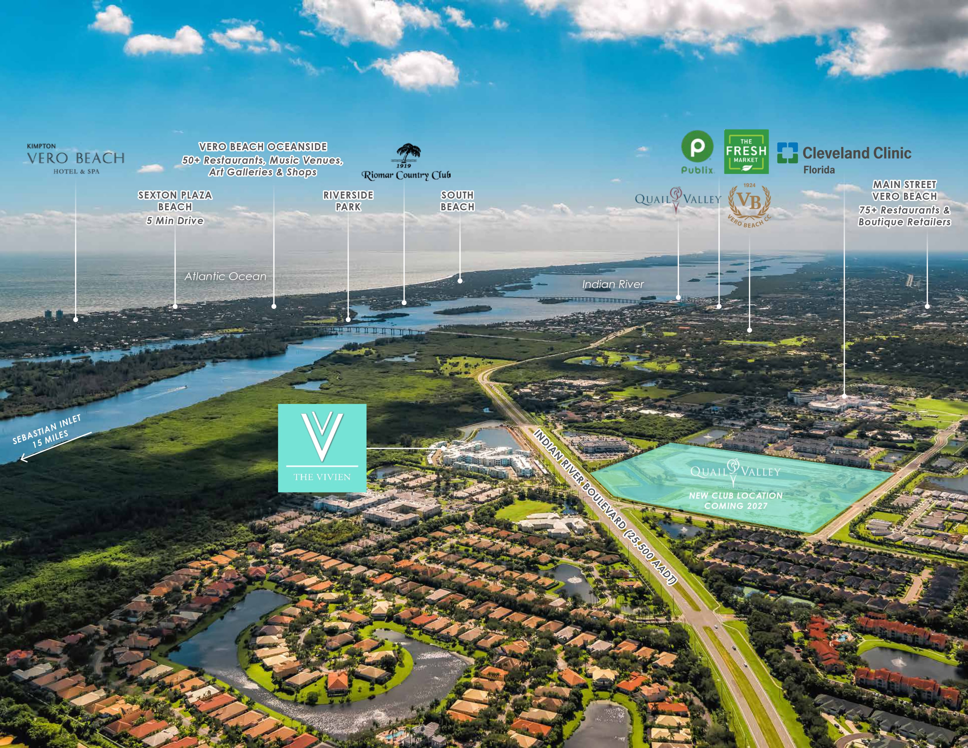 Aerial map 1 at The Vivien in Vero Beach, Florida