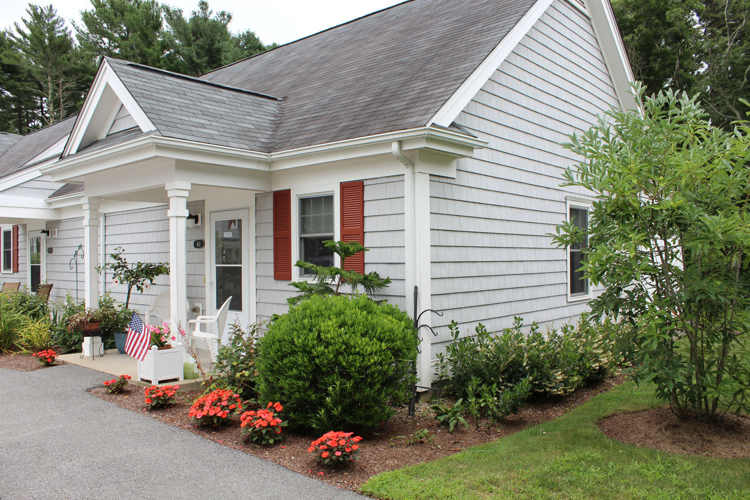 View of the building at Little Neck Village in Marion, Massachusetts