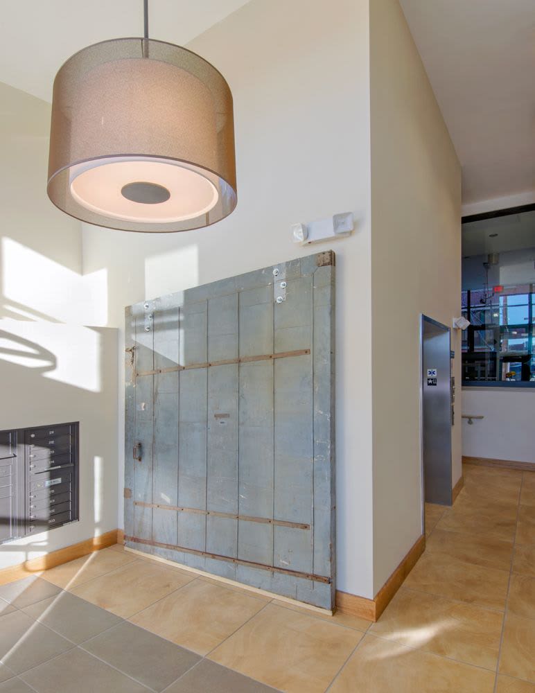 Community corridor at The Lofts at 30 Pine in Gardner, Massachusetts