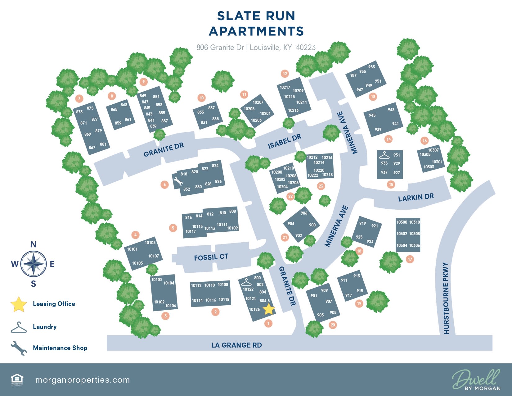 Property Map at Slate Run Apartments in Louisville, Kentucky 