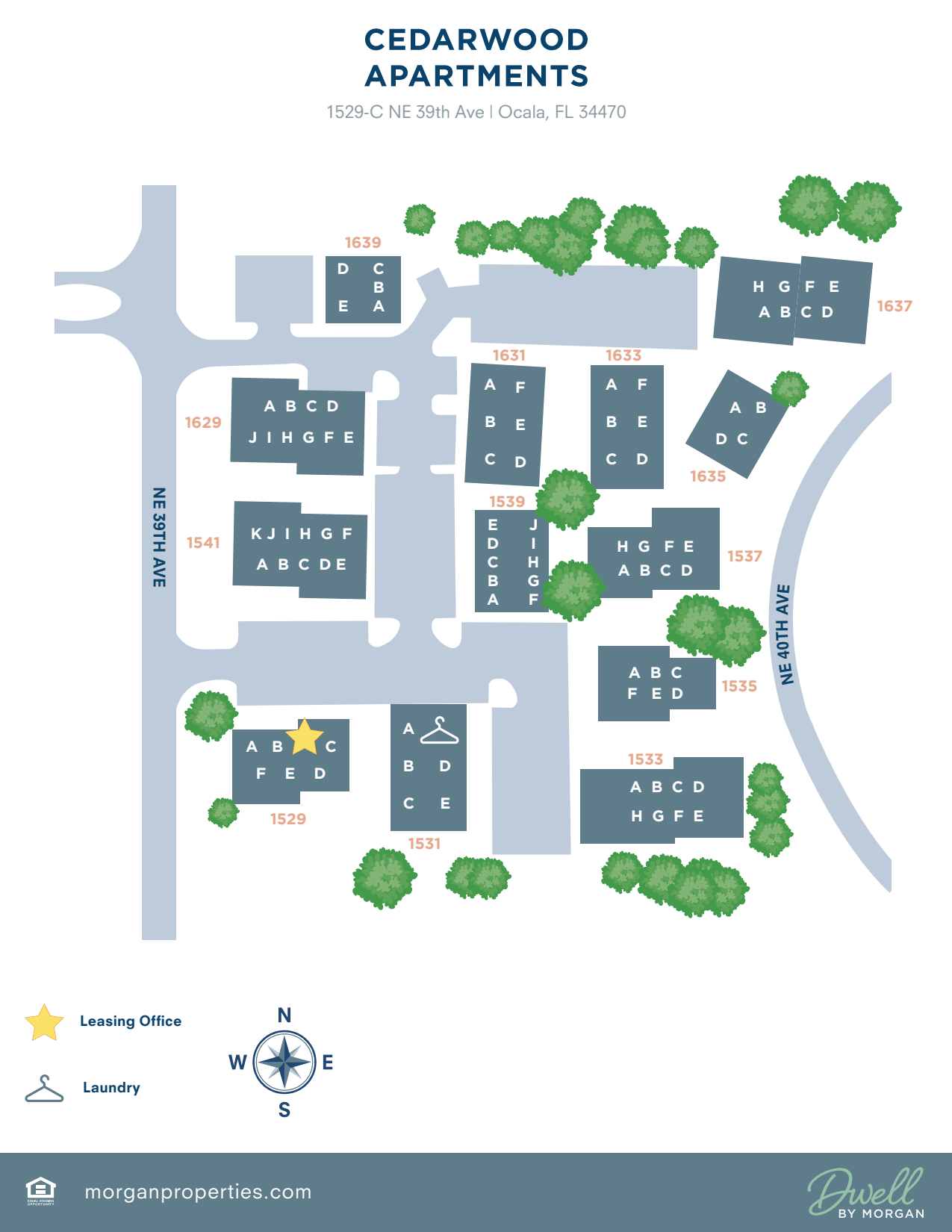 Site Map at Cedarwood Apartments in Ocala, Florida