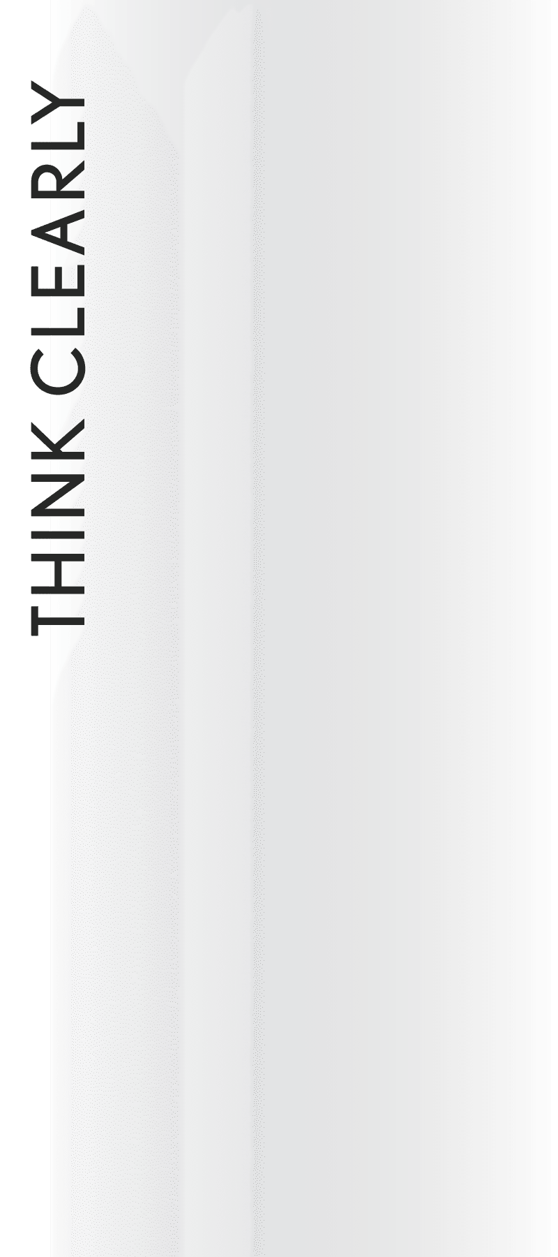 The Think Clearly graphic at The Den in Columbia, Missouri