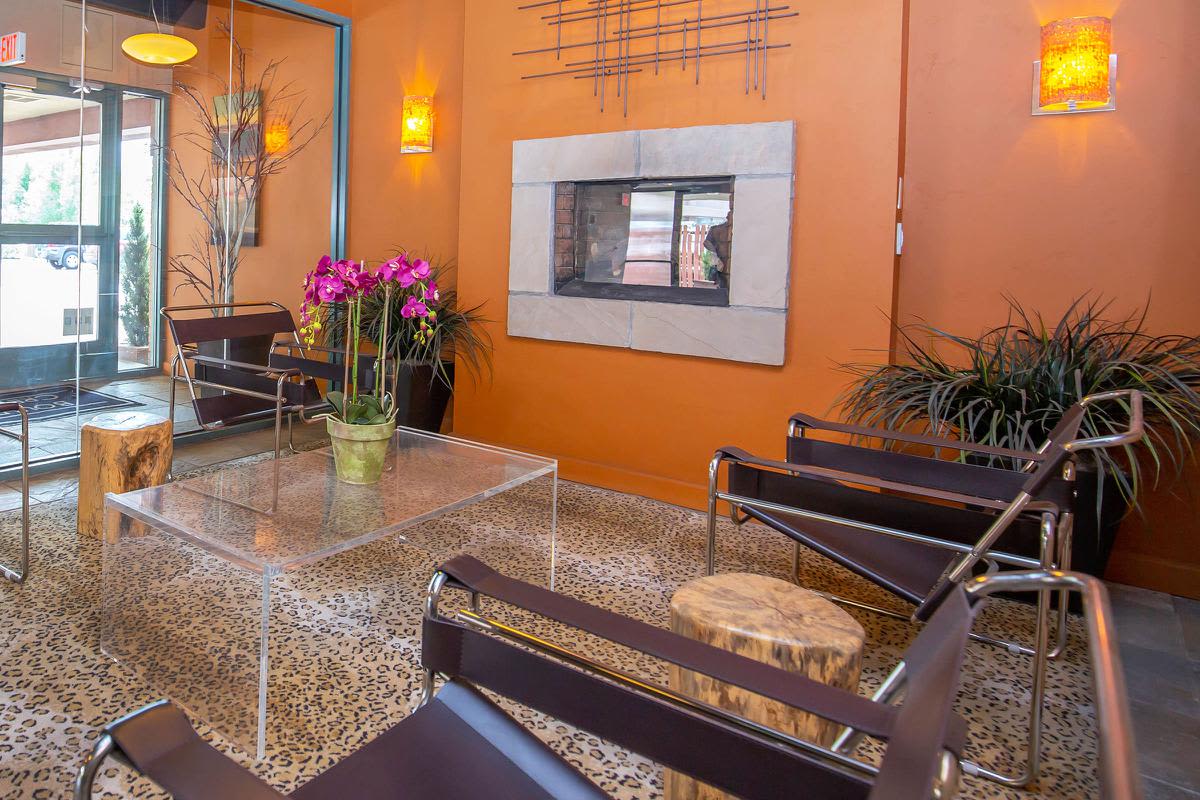 Clubhouse seating area at Boulder Crescent in Colorado Springs,Colorado