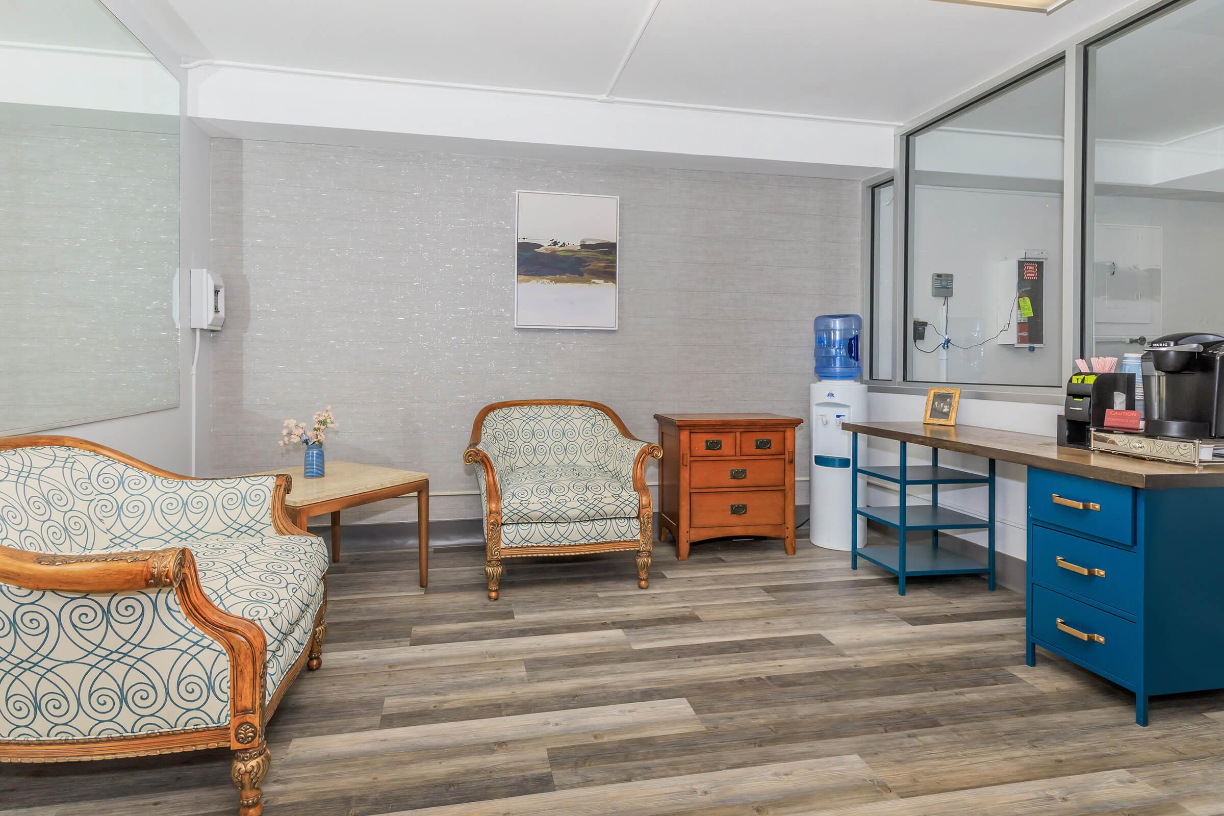 Interior sitting area at Cascade Park in Colorado Springs, Colorado