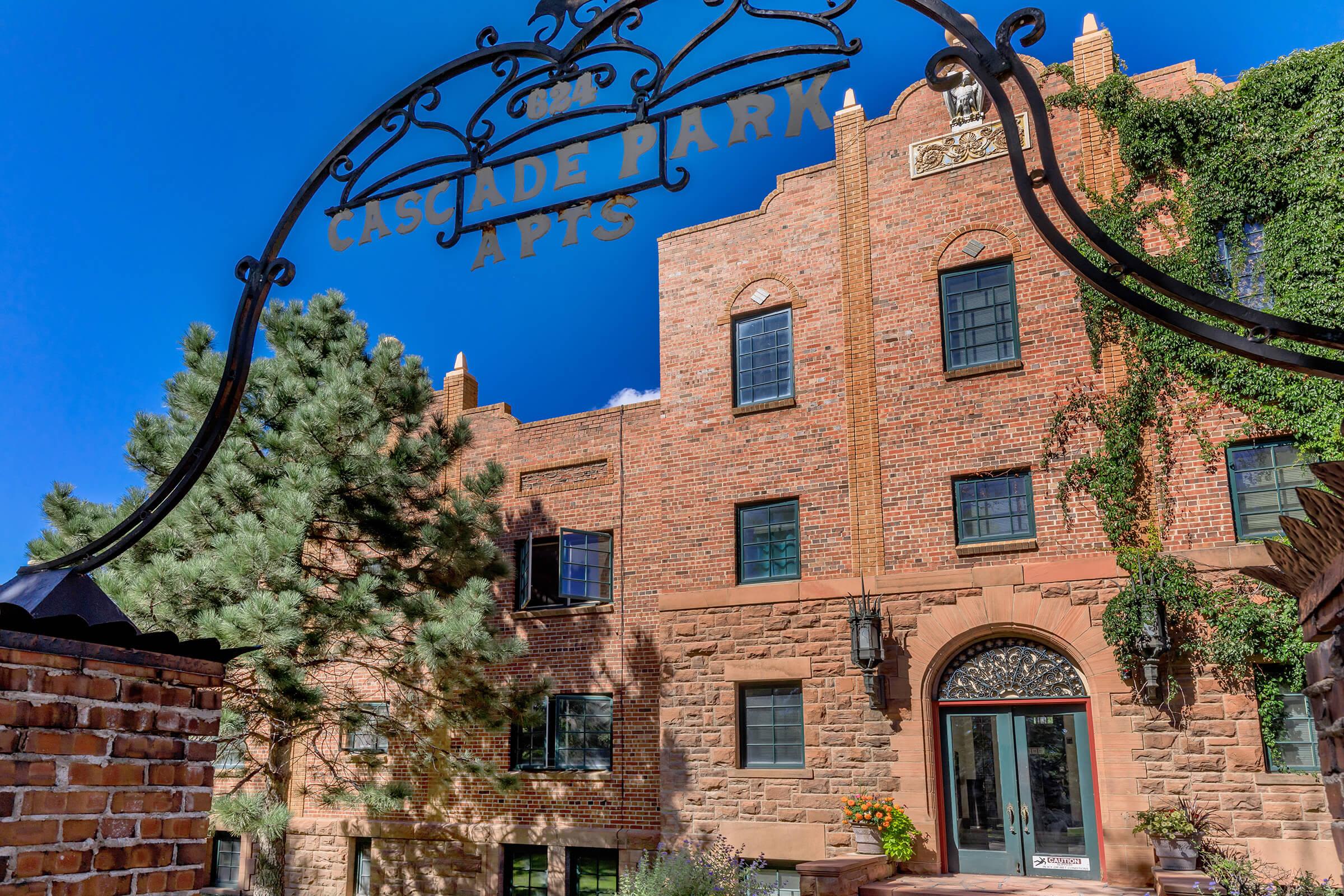 Iron archway at Cascade Park in Colorado Springs, Colorado