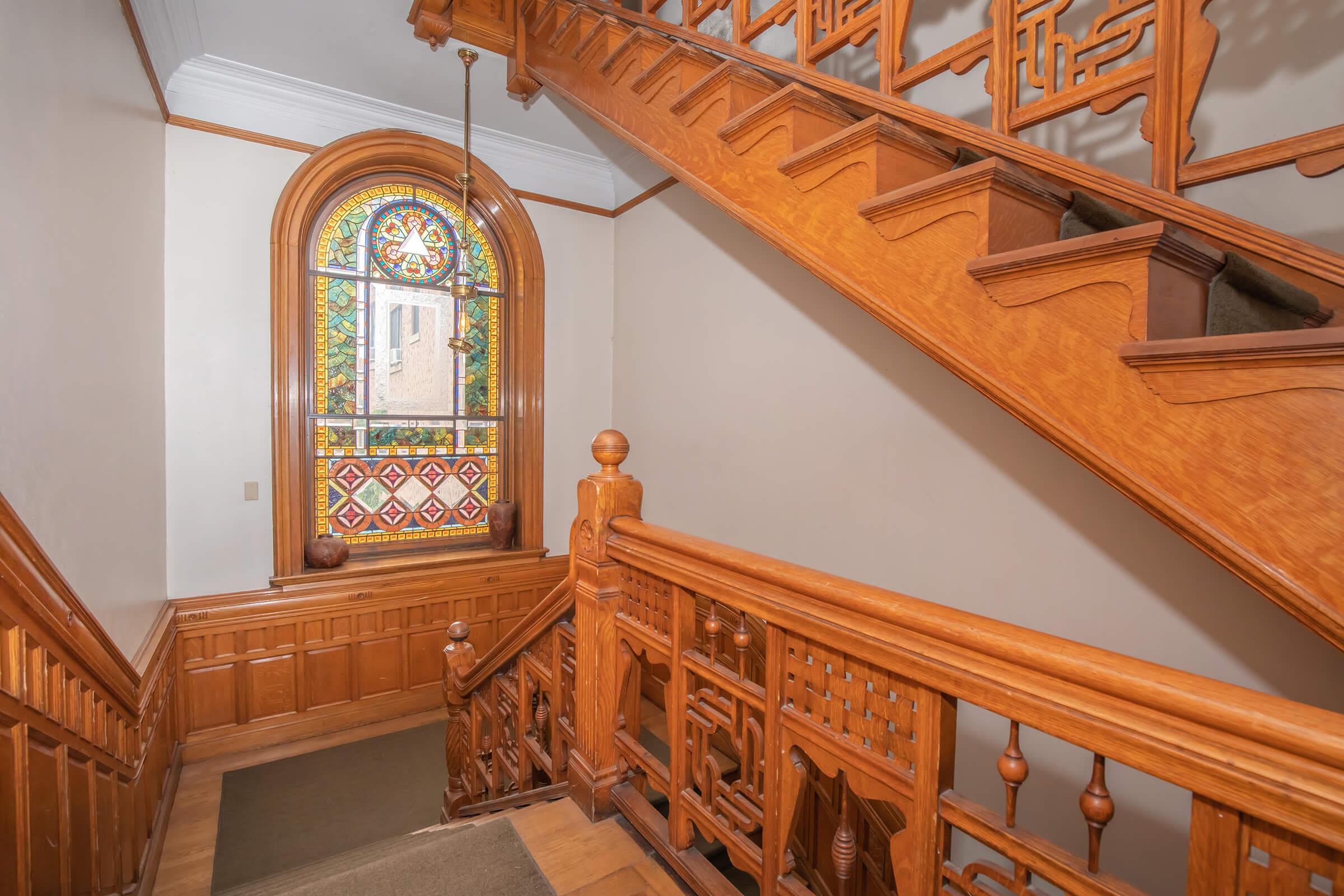 Wooden staicase at Cascade Park in Colorado Springs, Colorado