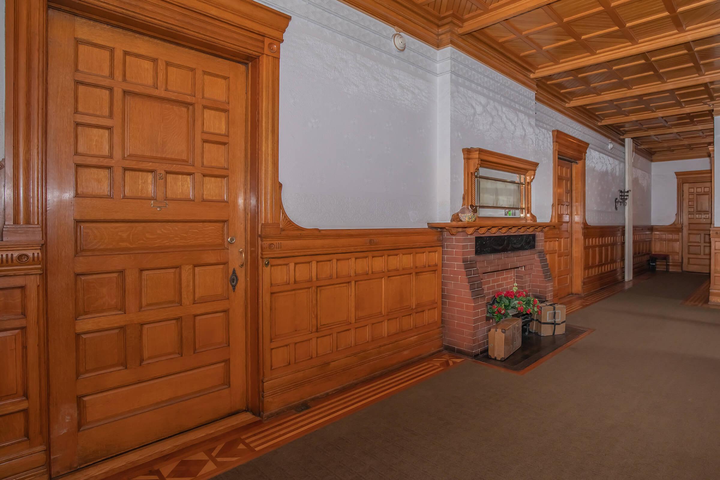 Wooden interior at Cascade Park in Colorado Springs, Colorado