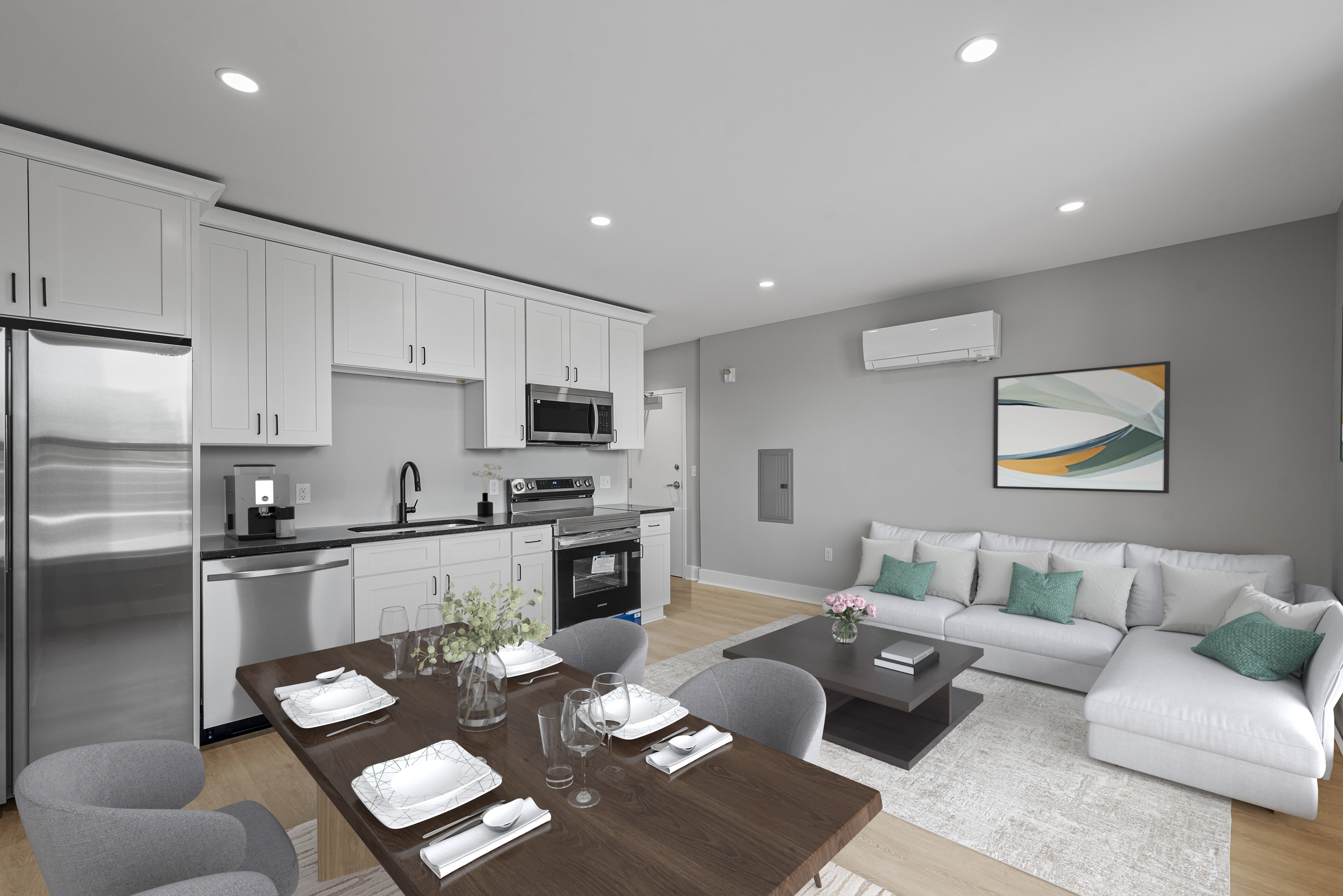 Spacious living room at Greater Pittsburgh Region in Zelienople,Pennsylvania