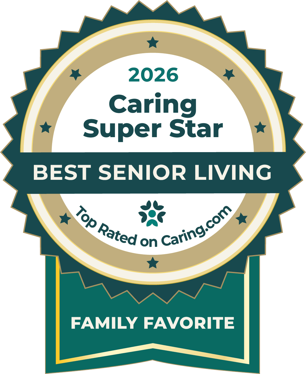 Caring Super Star Badge at Keystone Place at LaValle Fields in Hugo, Minnesota