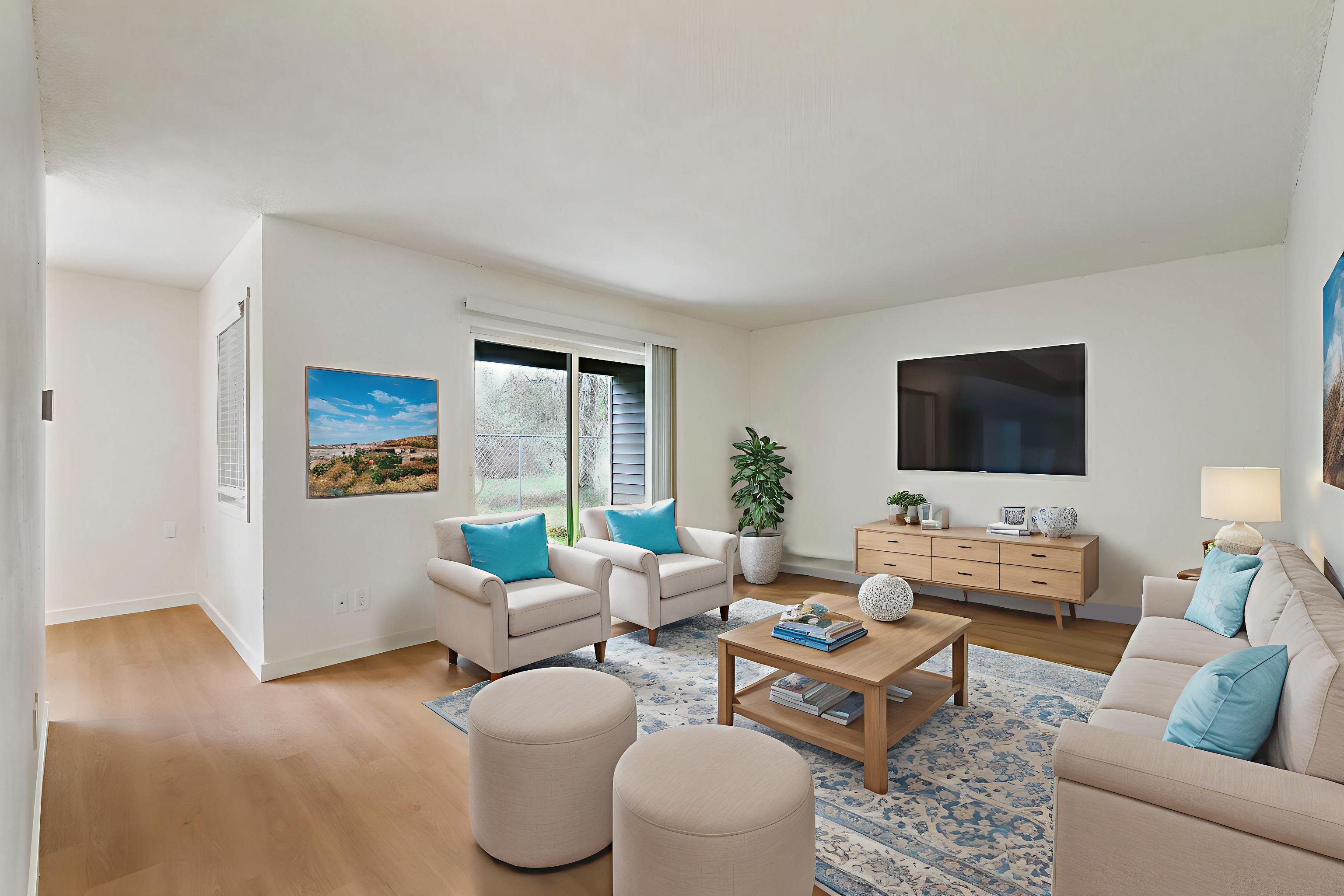 Living room at Firwood Station in Portland, Oregon