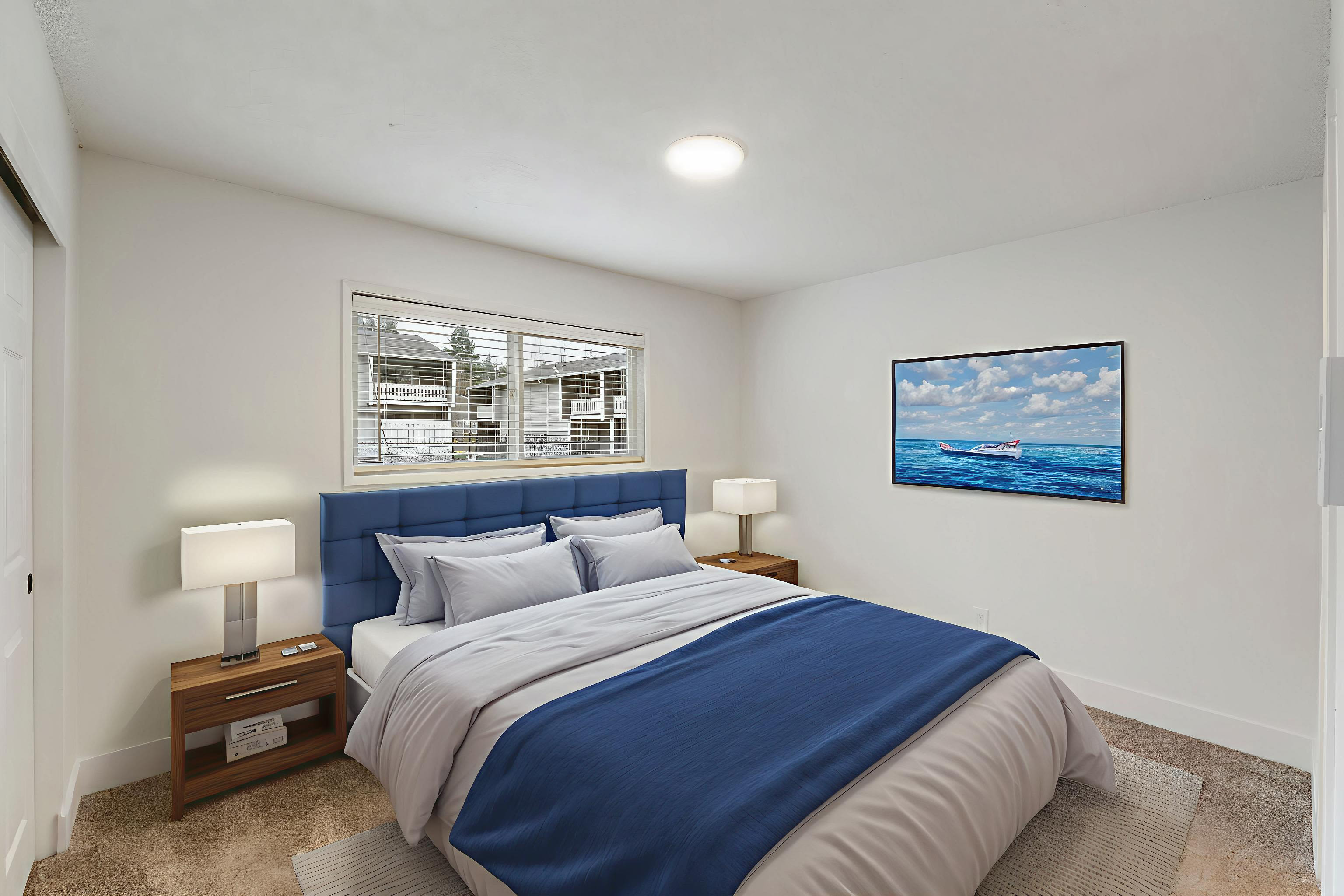 Bedroom at Firwood Station in Portland, Oregon