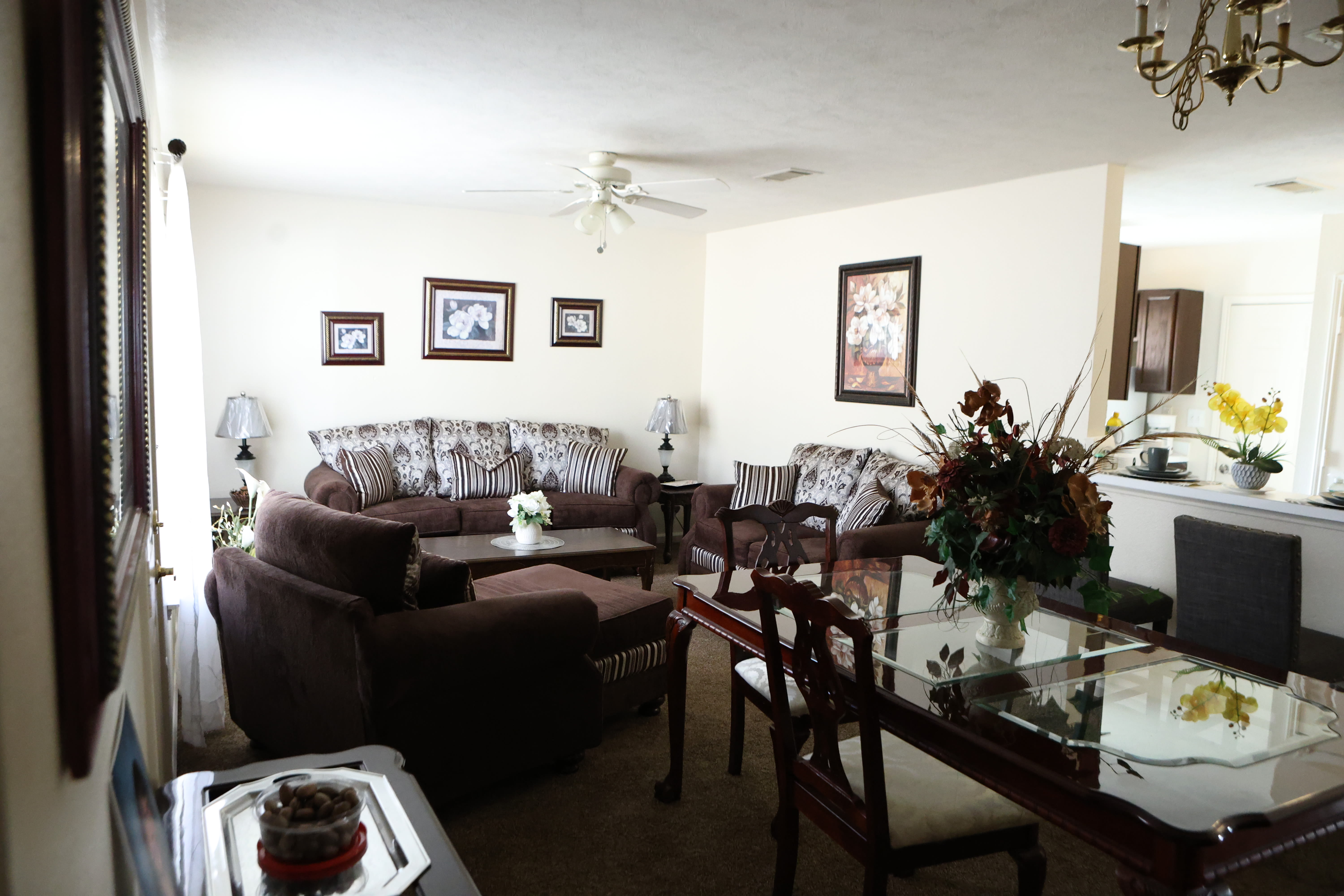 Apartment interior with furniture at Arrington Estates of Clarksdale in Clarksdale, Mississippi