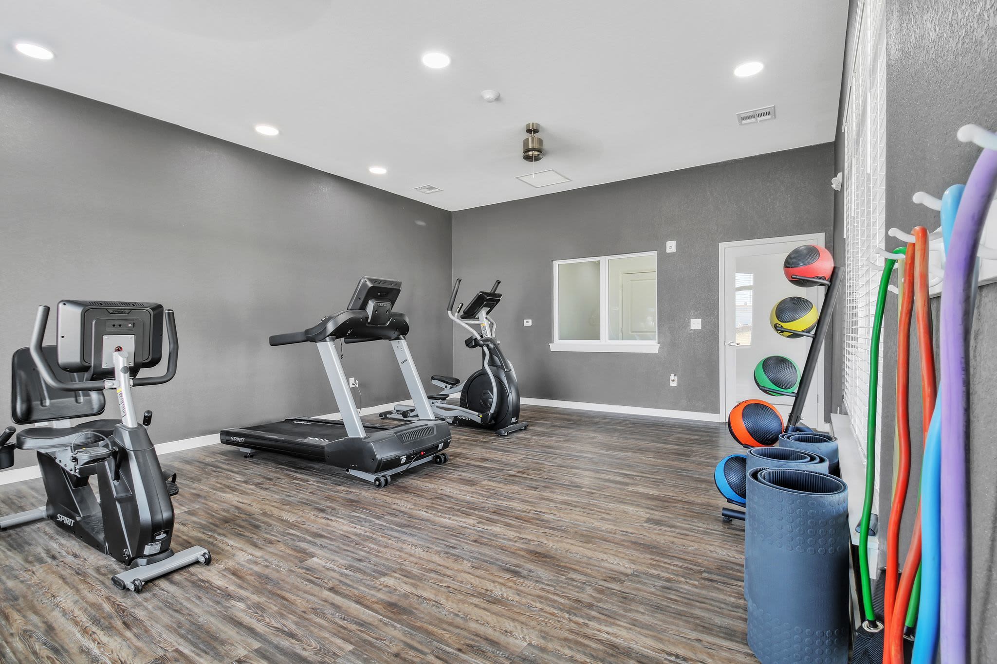 Fitness center with exercise ball at Butler Park in Andrews, Texas