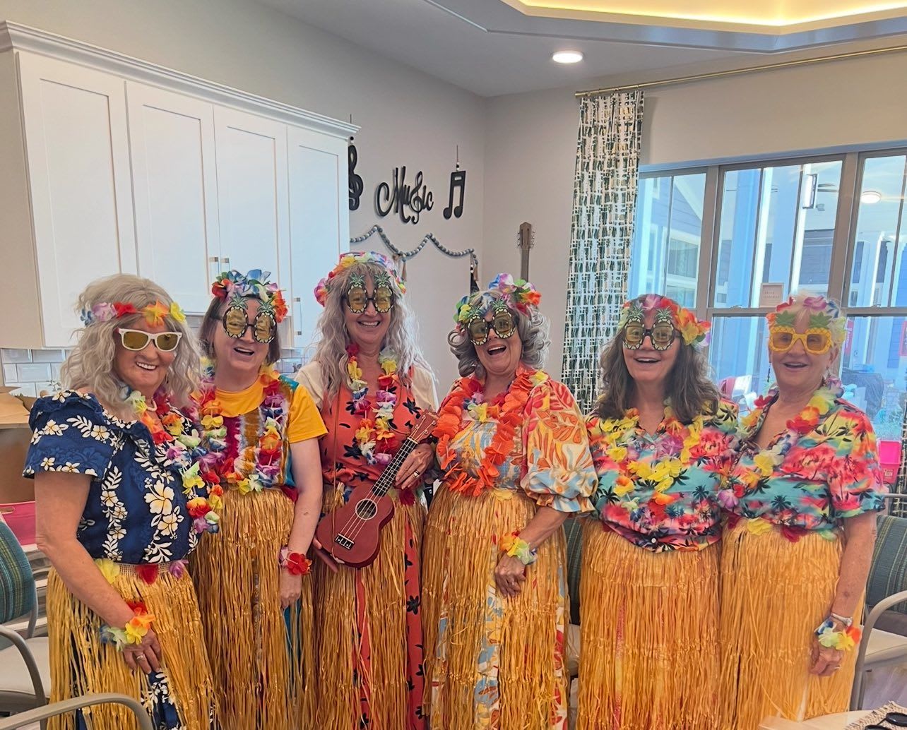 Smiling resident enjoying an activity at The Barclay at Whiskey Road in Aiken, South Carolina