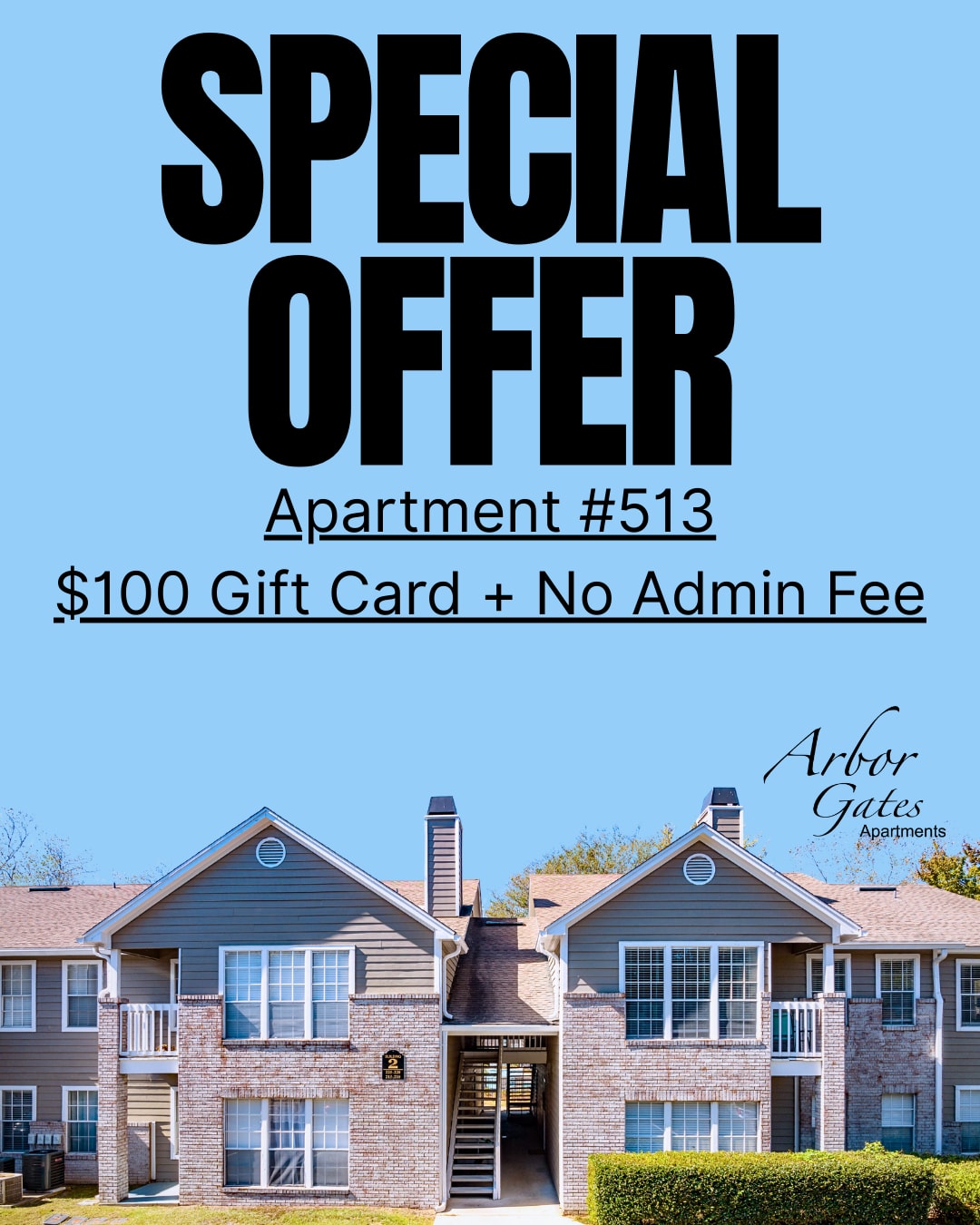 Unit Special Flyer at Arbor Gates in Fairhope, Alabama