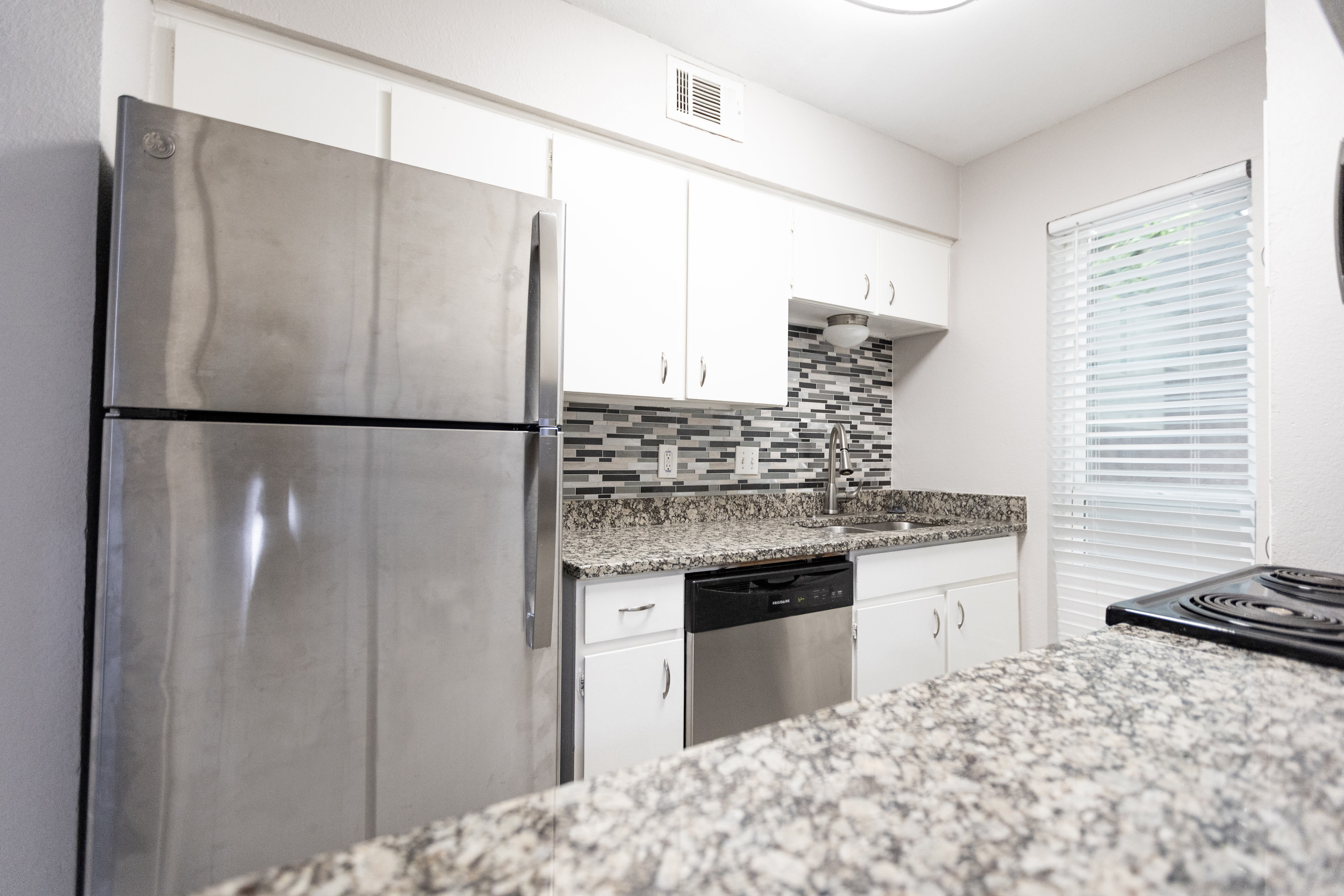 Kitchen with dishwasher at San Mateo Forest in Dallas, Texas