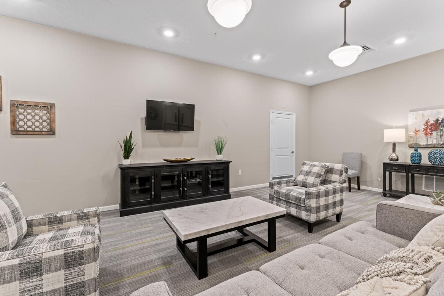 Community room at Blackhawk Commons in Sheridan. IN
