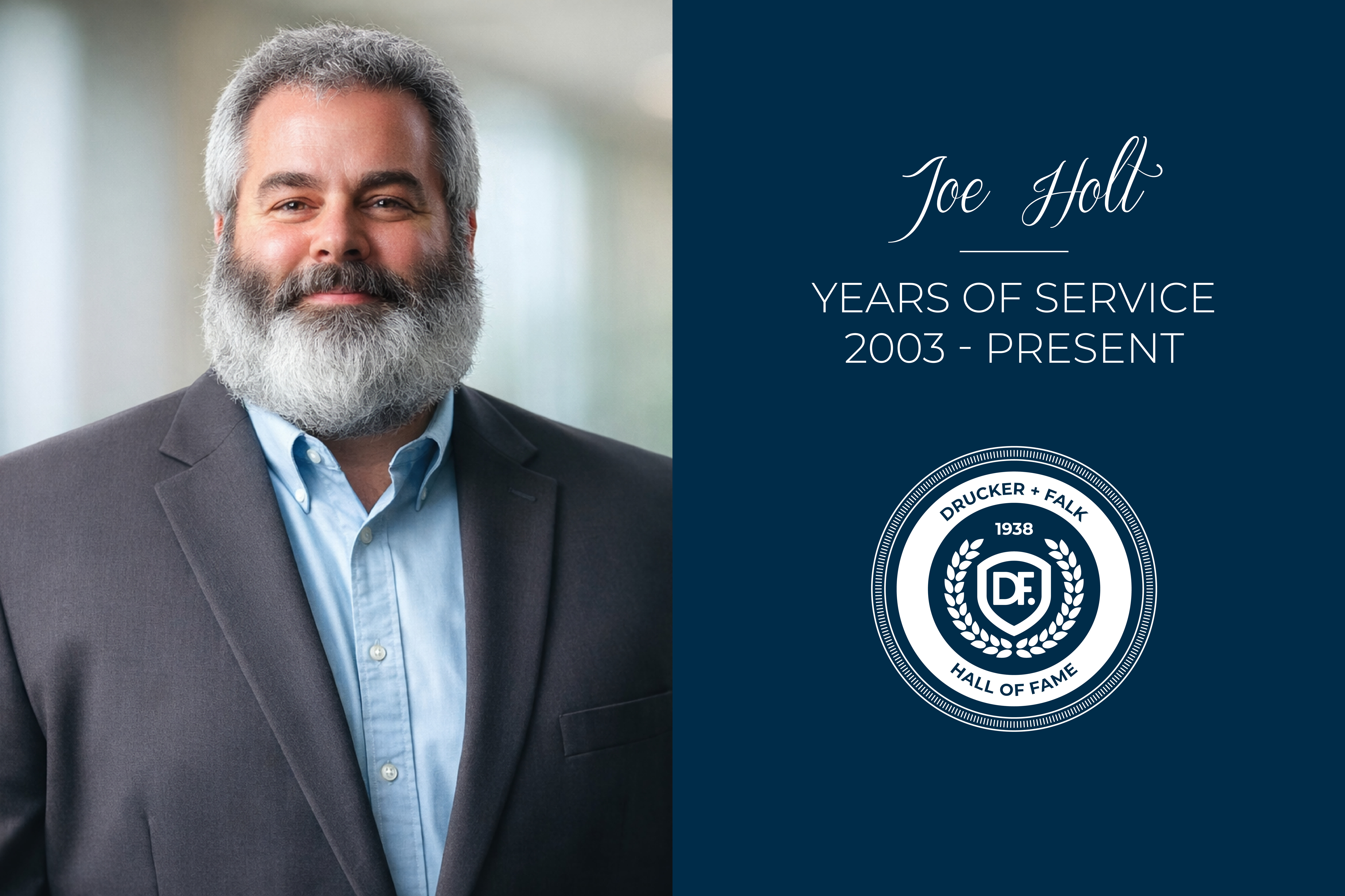  Joe Holt Drucker + Falk Hall of Fame Inductee 