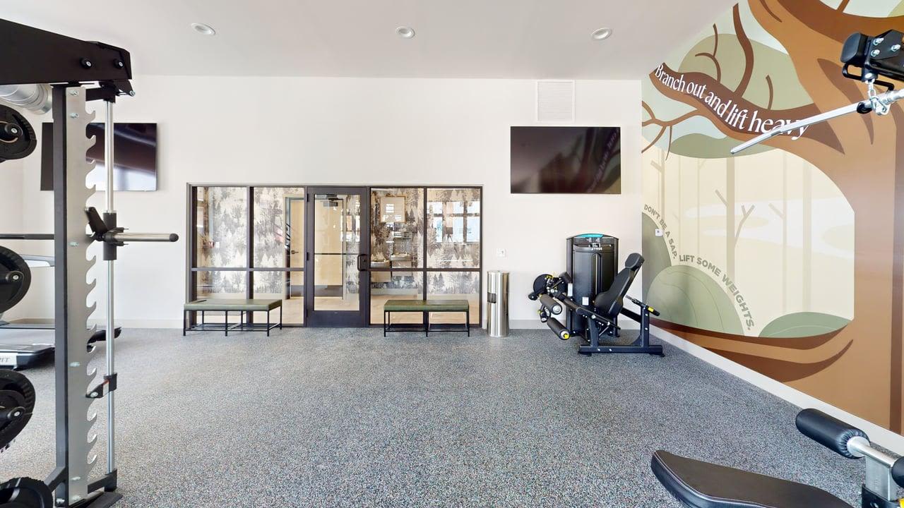 Fitness room at The Block at Petoskey in Petoskey, Michigan