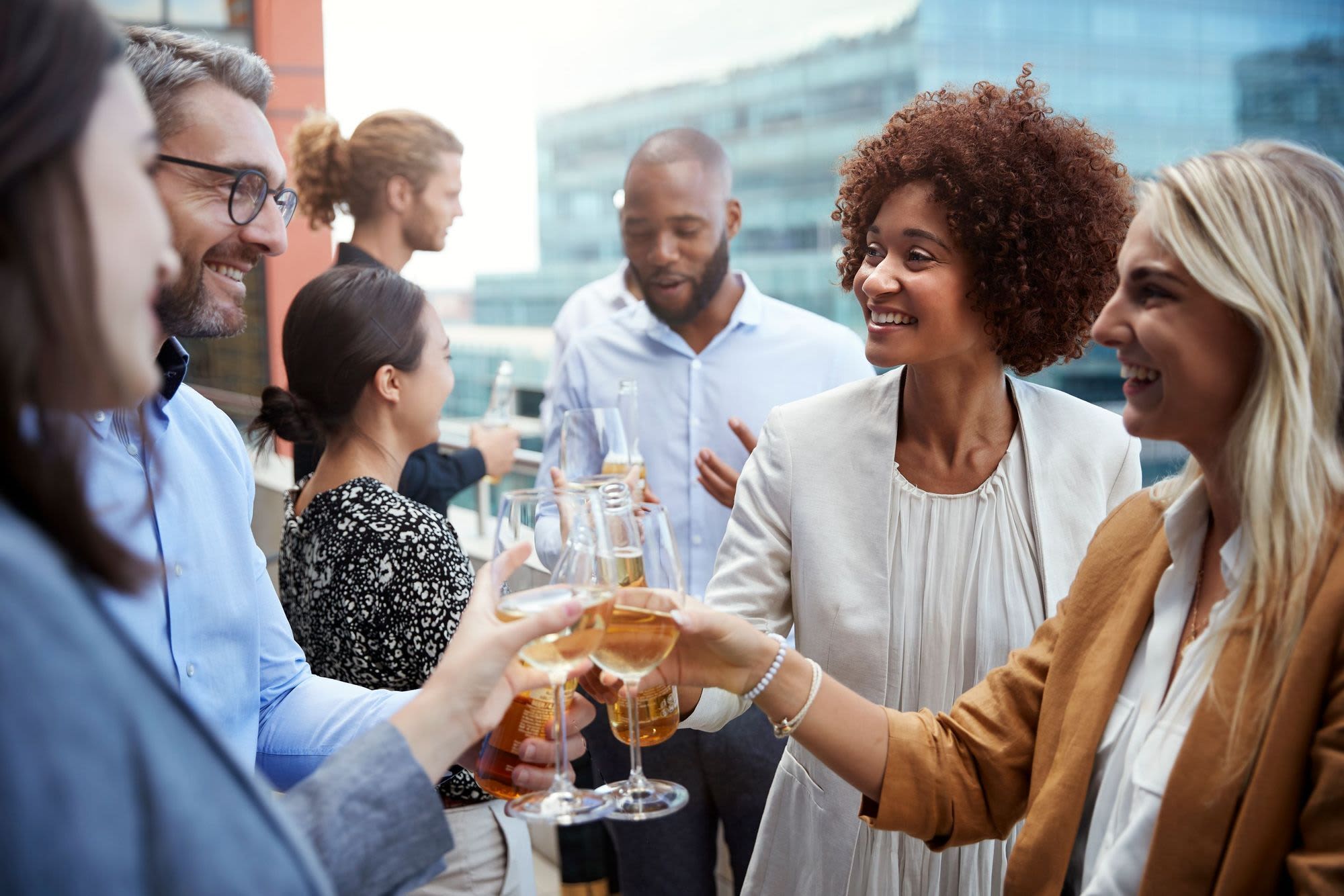  Residents enjoying the roofdeck area at J Linea in Washington, District of Columbia