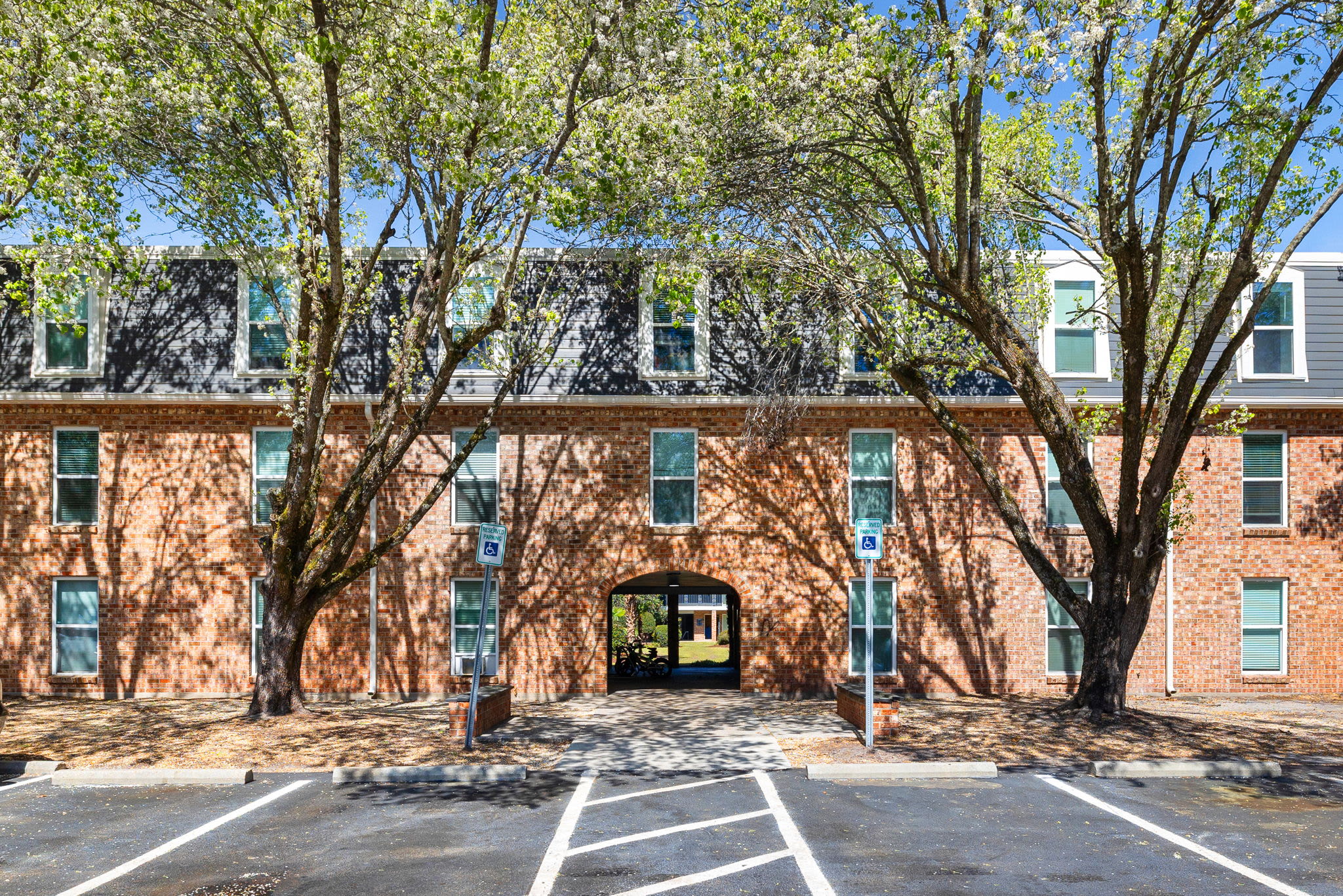 Outdoor community area of Palmetto Square in Charleston, South Carolina