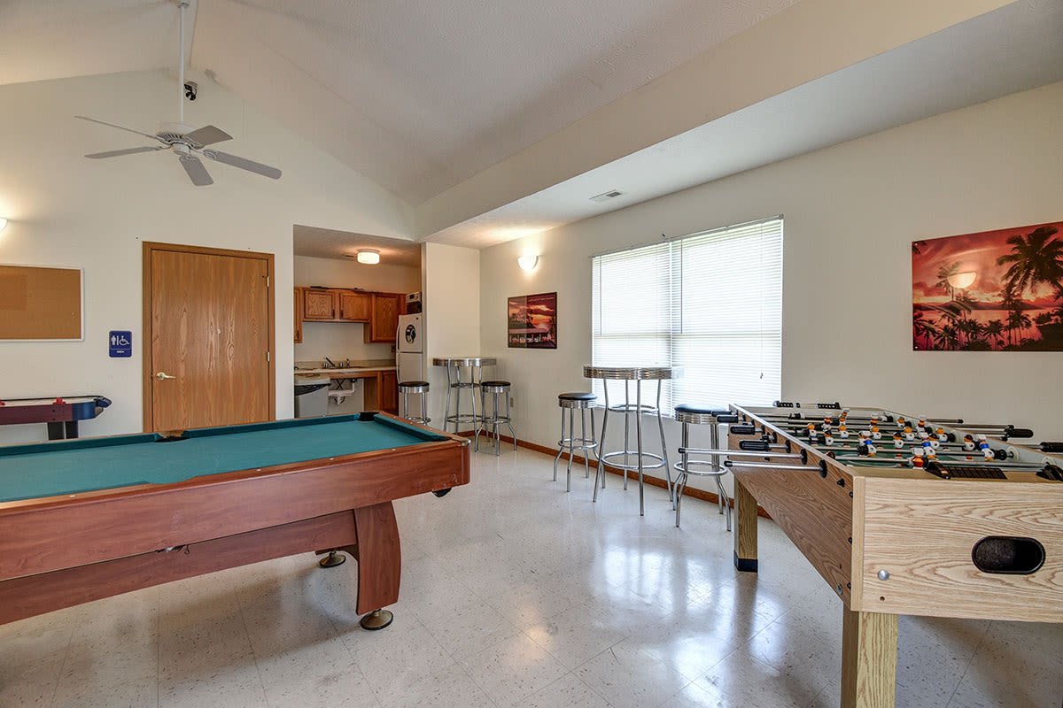 Large game room at Oakmont Greene I in Mount Hope, West Virginia