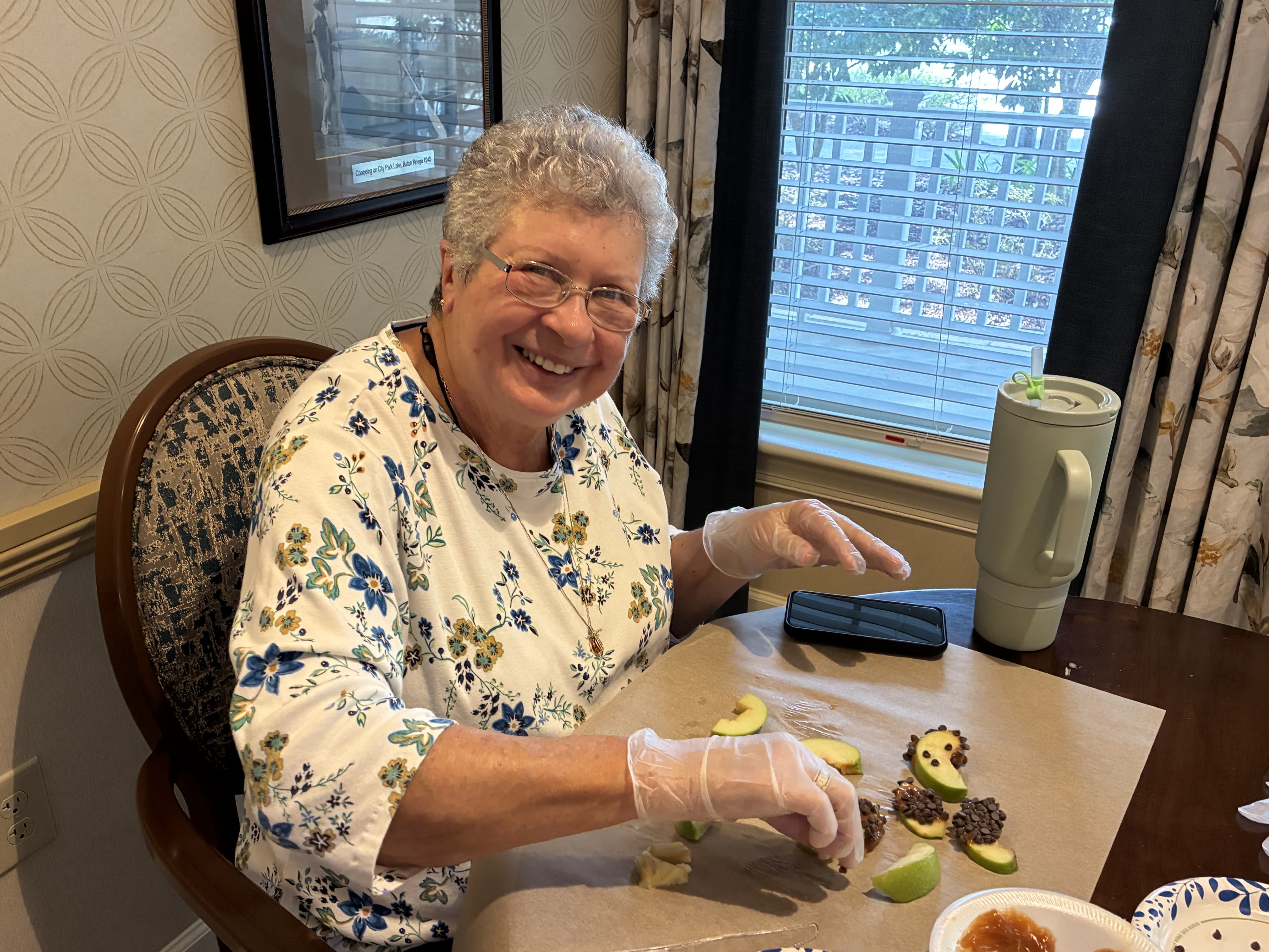 A resident working on a project at Glenncrest at Decatur in Decatur, Georgia