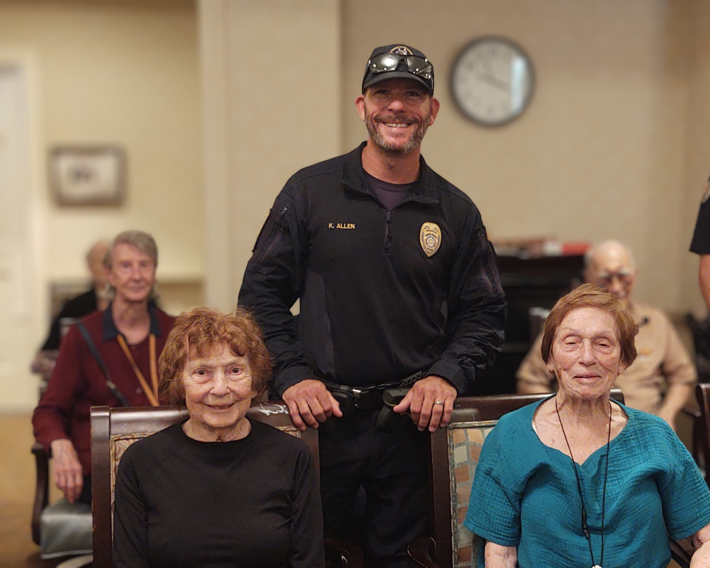 A man in uniform at a resident event at Glenncrest at Johns Creek in Johns Creek, Georgia