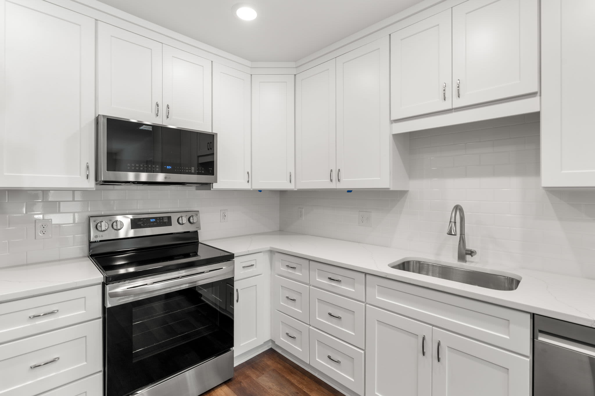 Kitchen with sink at Middleborough Station in Middleborough, Massachusetts