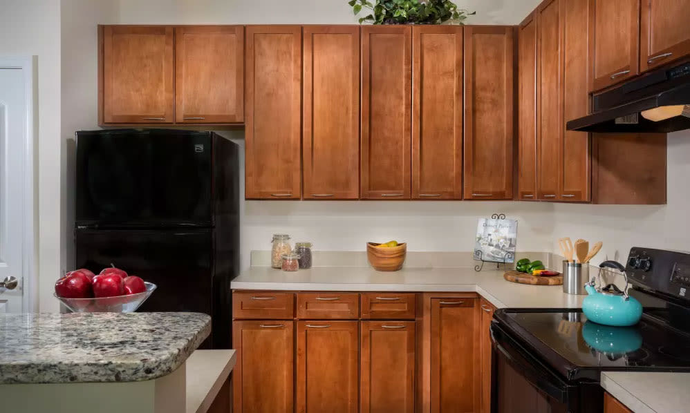 Kitchen with dishwasher at Monarch Mills in Columbia, Maryland