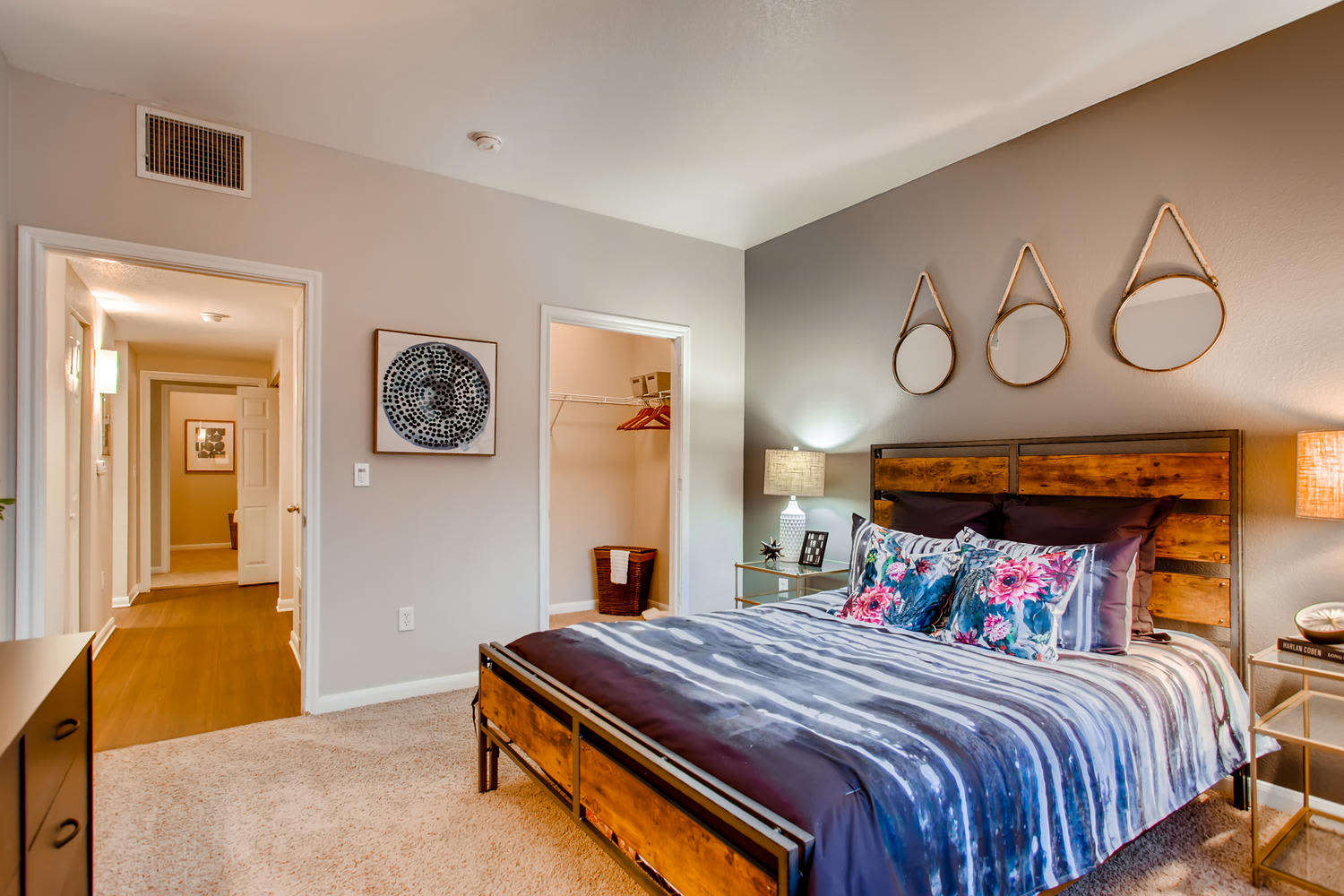 Master bedroom at The Seasons at Horsetooth Crossing in Fort Collins, Colorado 