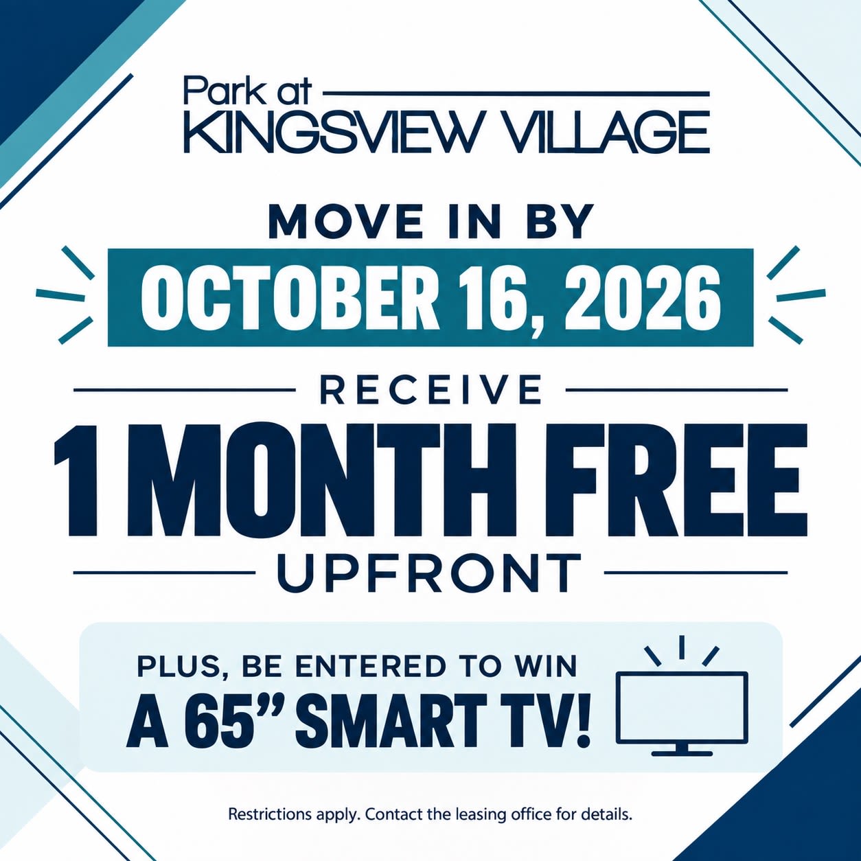 Specials at Park at Kingsview Village in Germantown, Maryland 