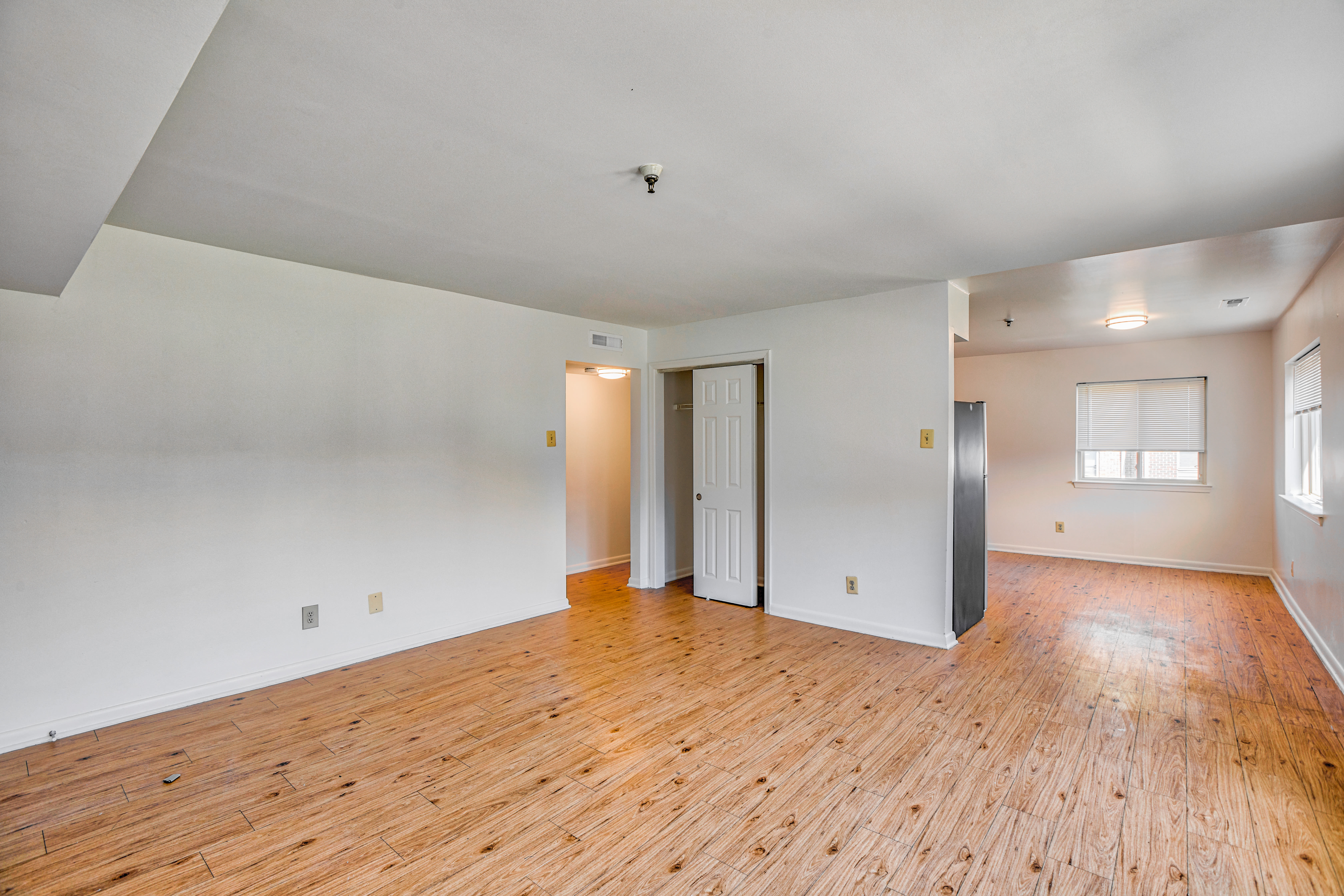 Living room of a model apartment at Bay Ridge Gardens in Annapolis, Maryland