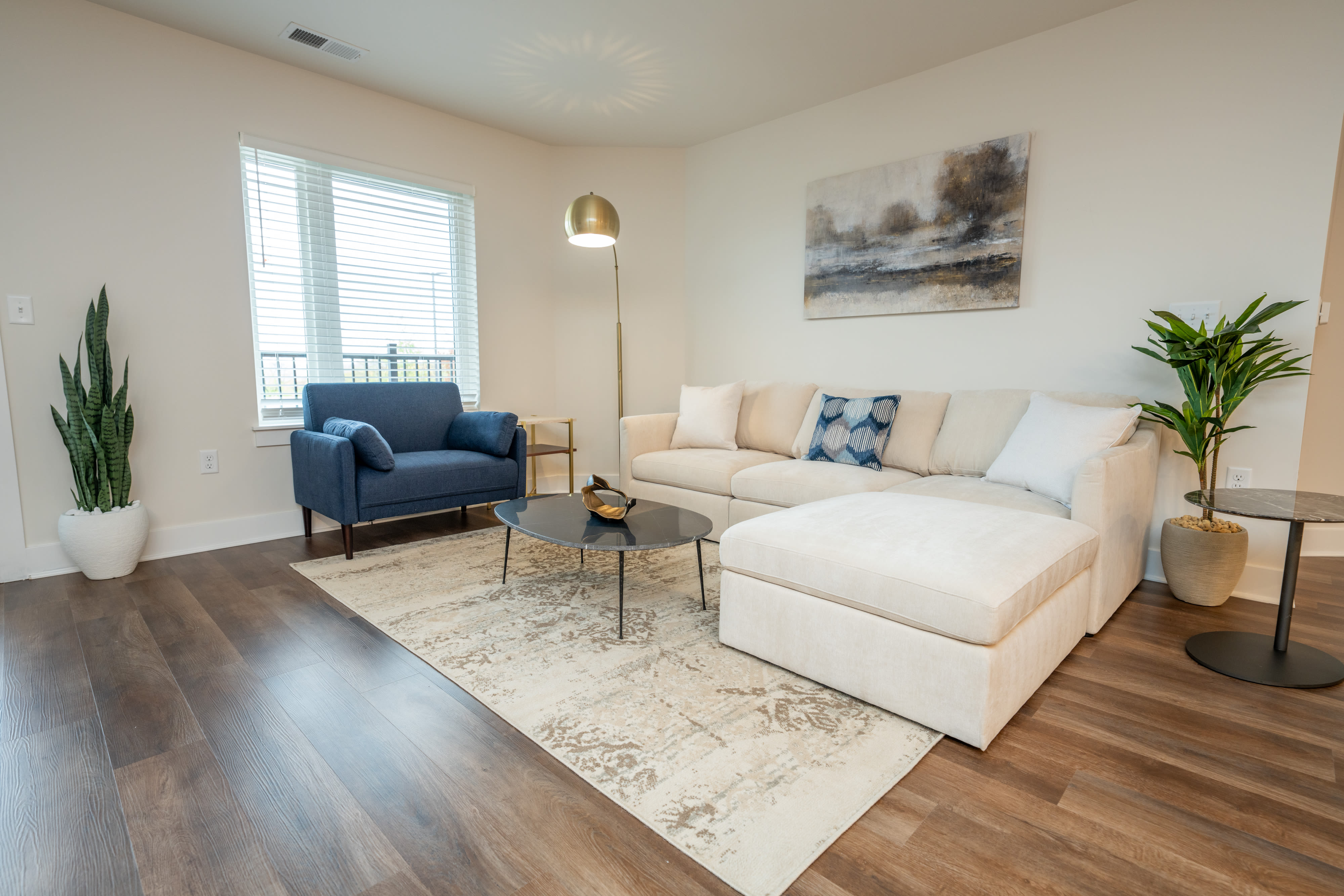 Spacious Living Room at Norton Links in Norton, Massachusetts