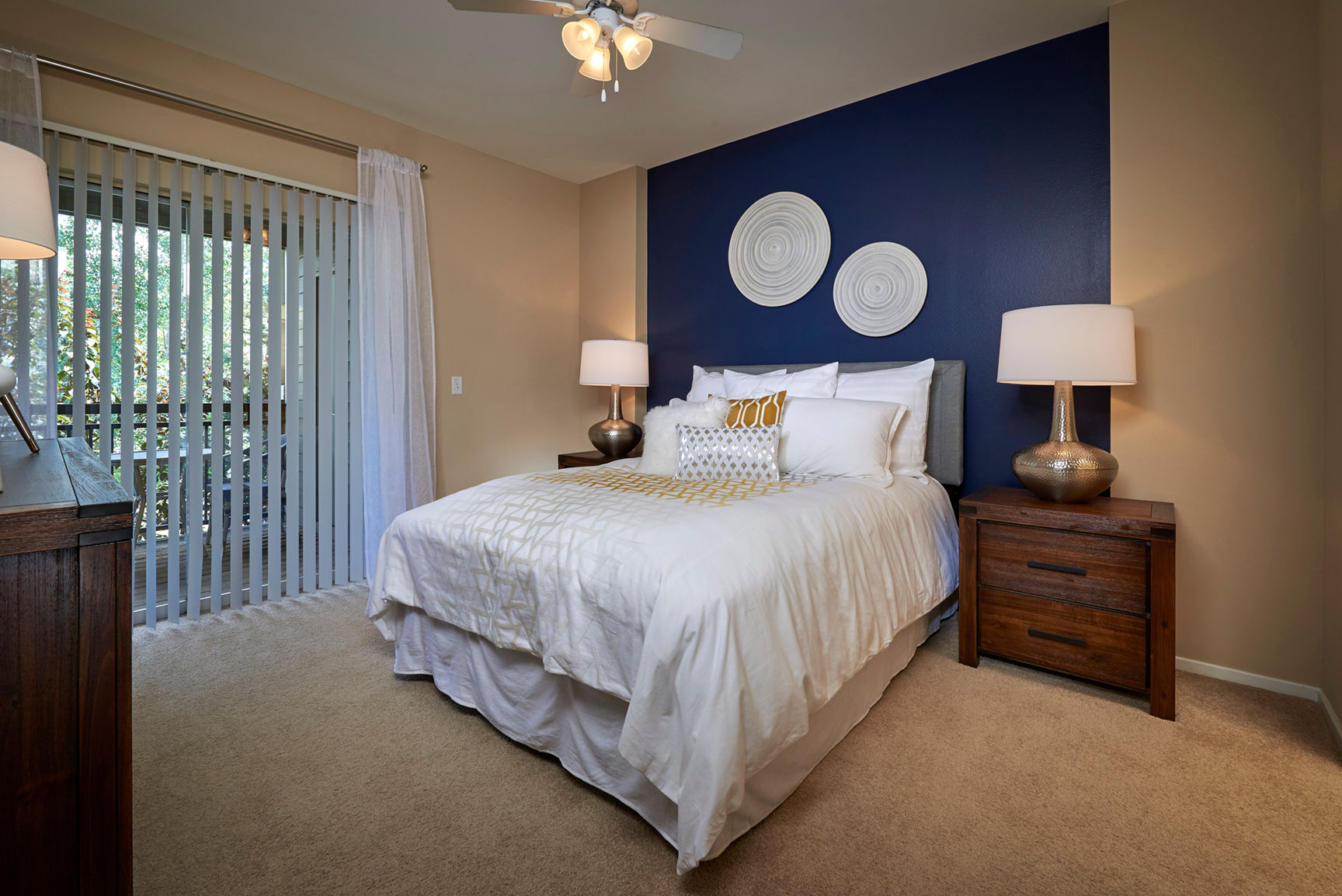 Spacious bedroom at Legend Oaks Apartments in Aurora, Colorado