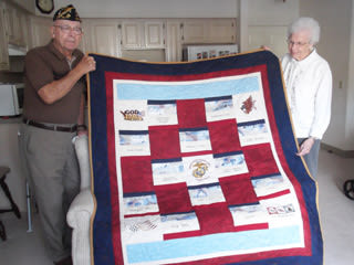 Resident Receives Military Quilt Honor at Senior Commons at Powder Mill in York, Pennsylvania