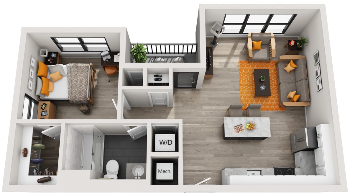 View 1 Bedroom Floor Plans at Tribeca STL | Apartments in St. Louis, Missouri