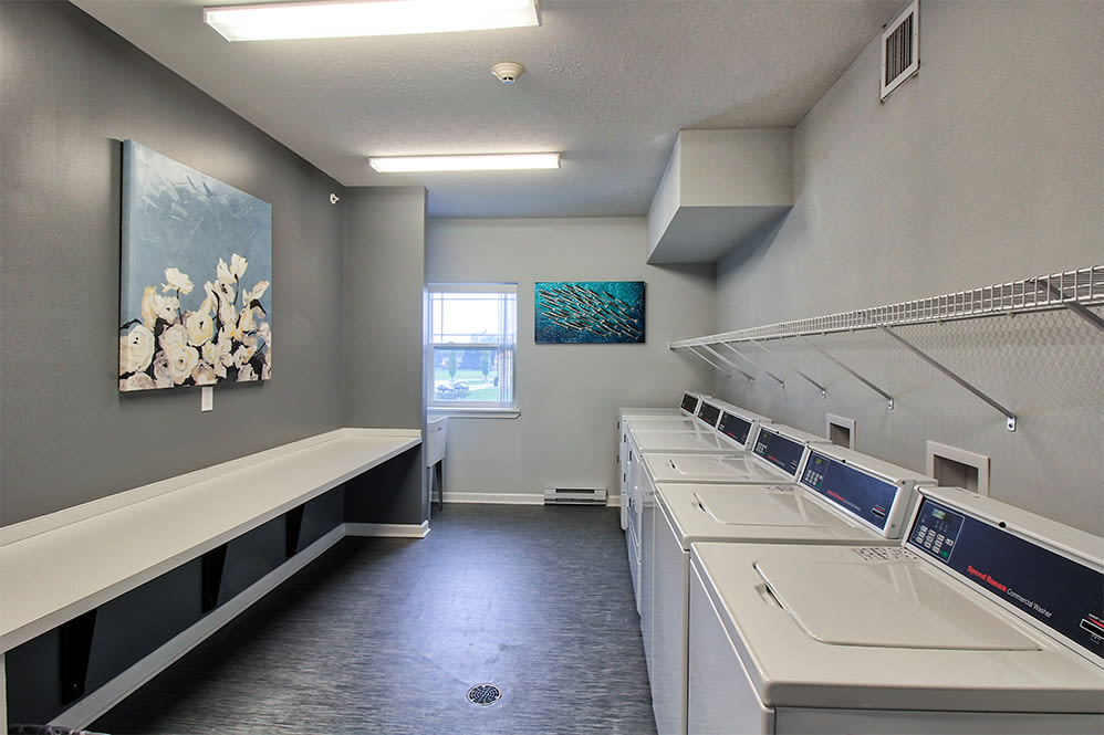 Villa Capri Apartments in Rochester, New York showcase a beautiful laundry facility
