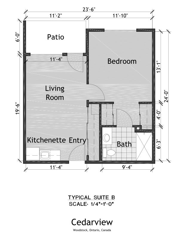 Two bedroom Floor Plan at Cedarview Gracious Retirement Living