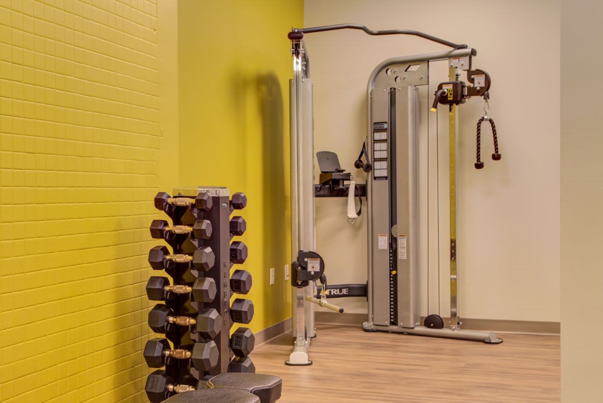 Fitness center at Bethany Apartments in Hanover, Massachusetts