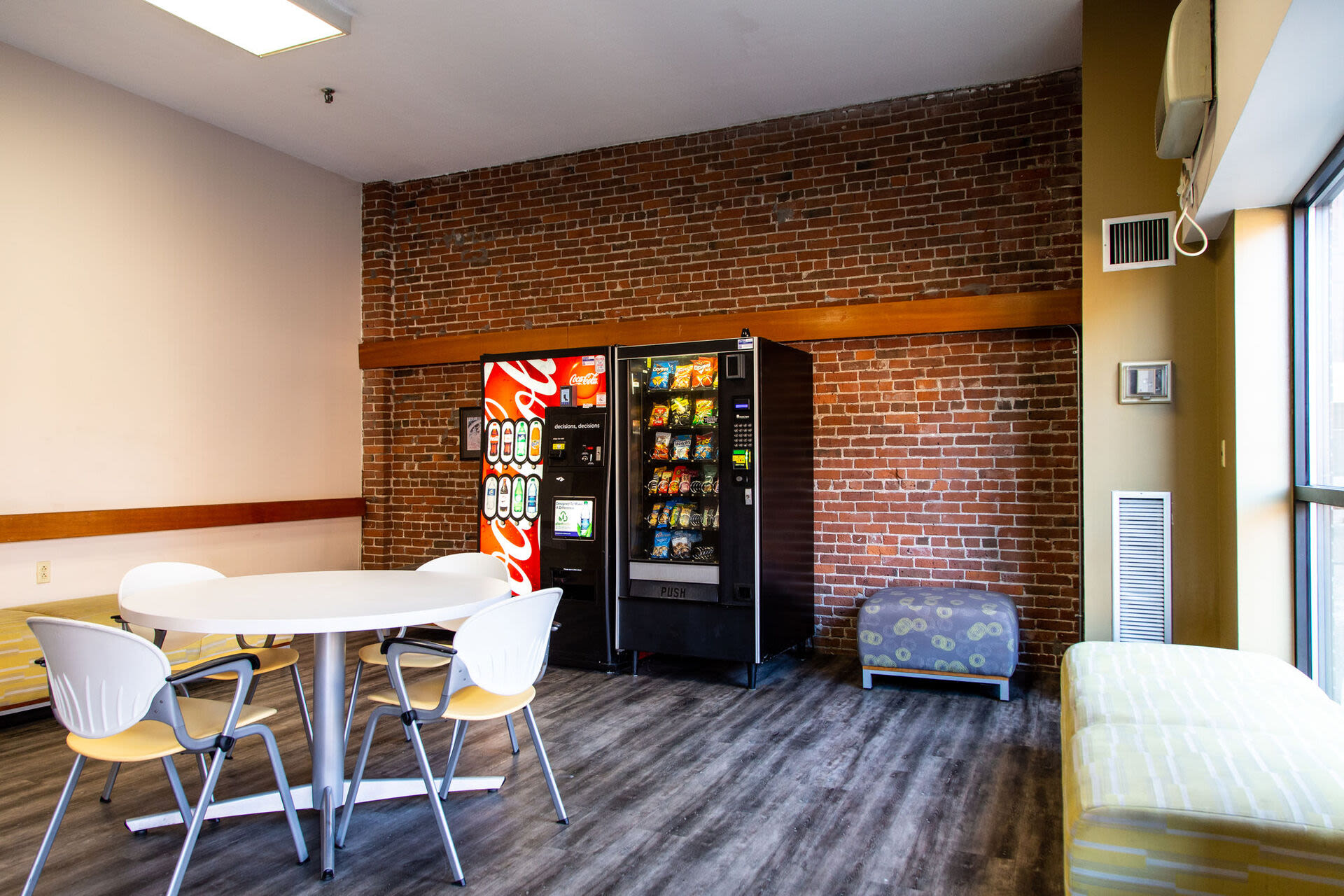 Vending machine at Bixby Brockton Apartments in Brockton, Massachusetts, 