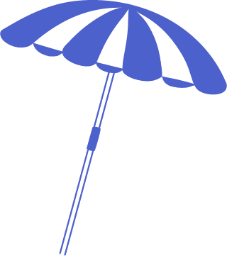 Umbrella icon at Tower24 Ponto Beach in Carlsbad, California