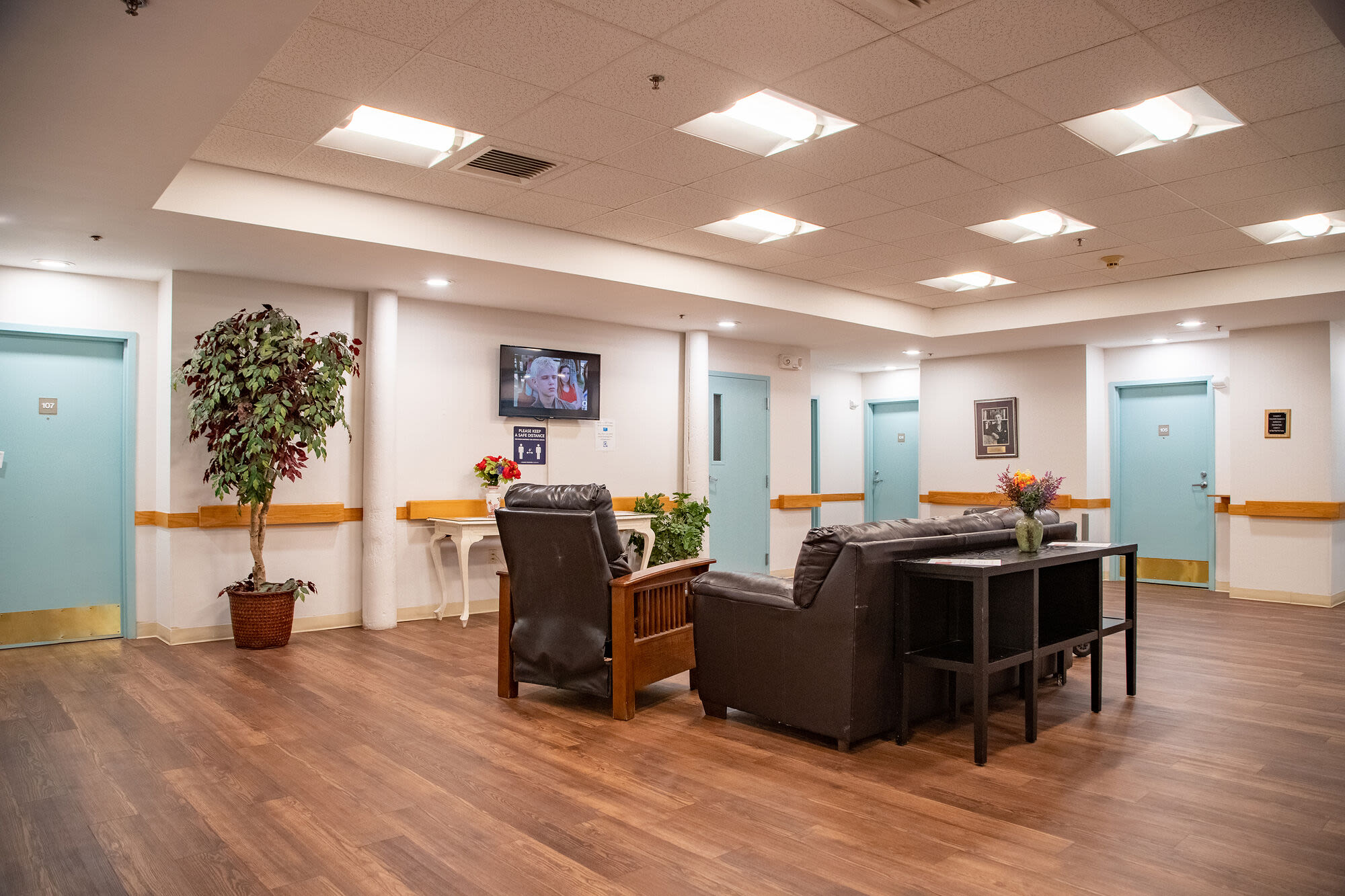 Community lounge at Hearth Anna Bissonnette House in Boston, Massachusetts