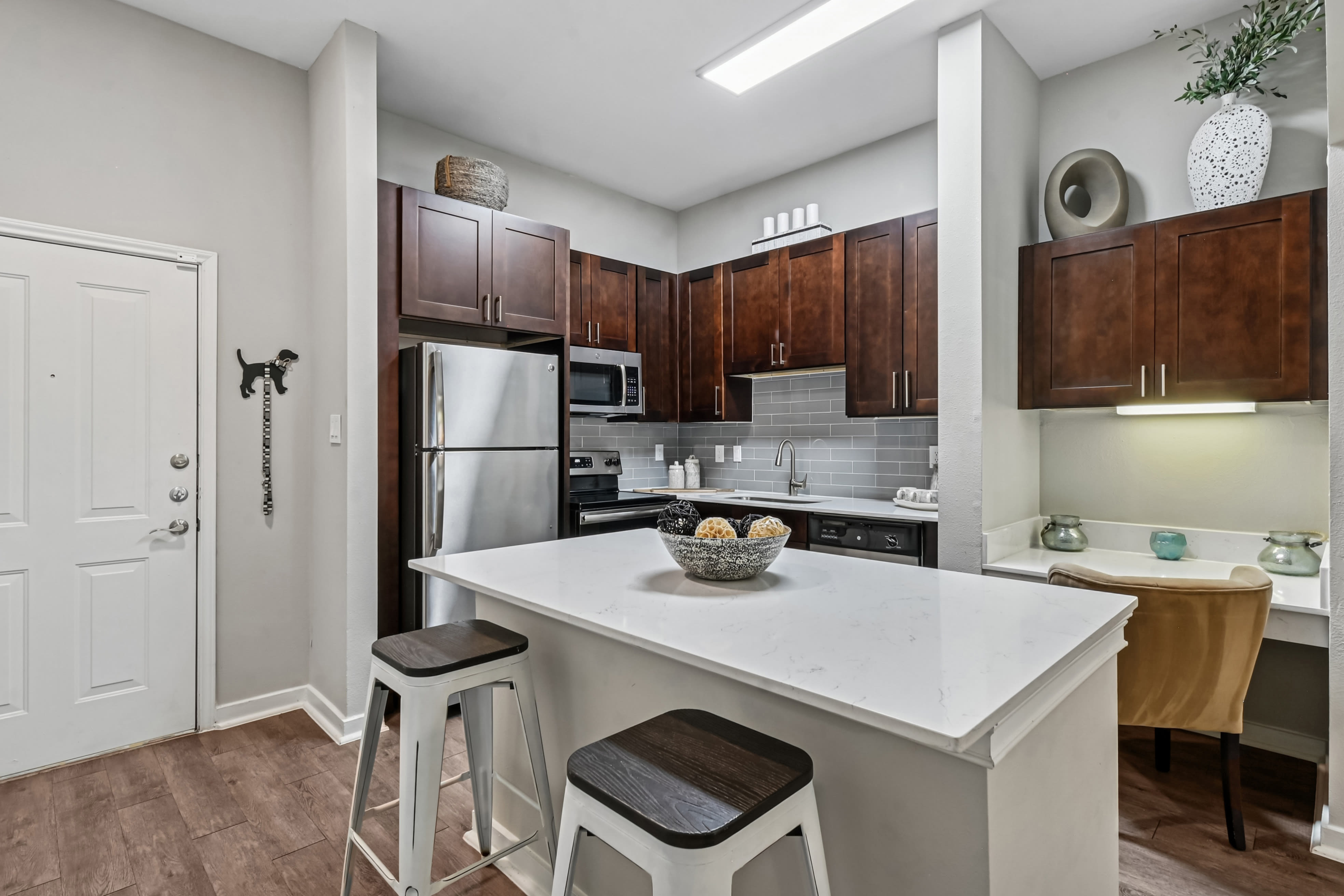 Gramercy kitchen at Flatiron District at Austin Ranch in The Colony, Texas