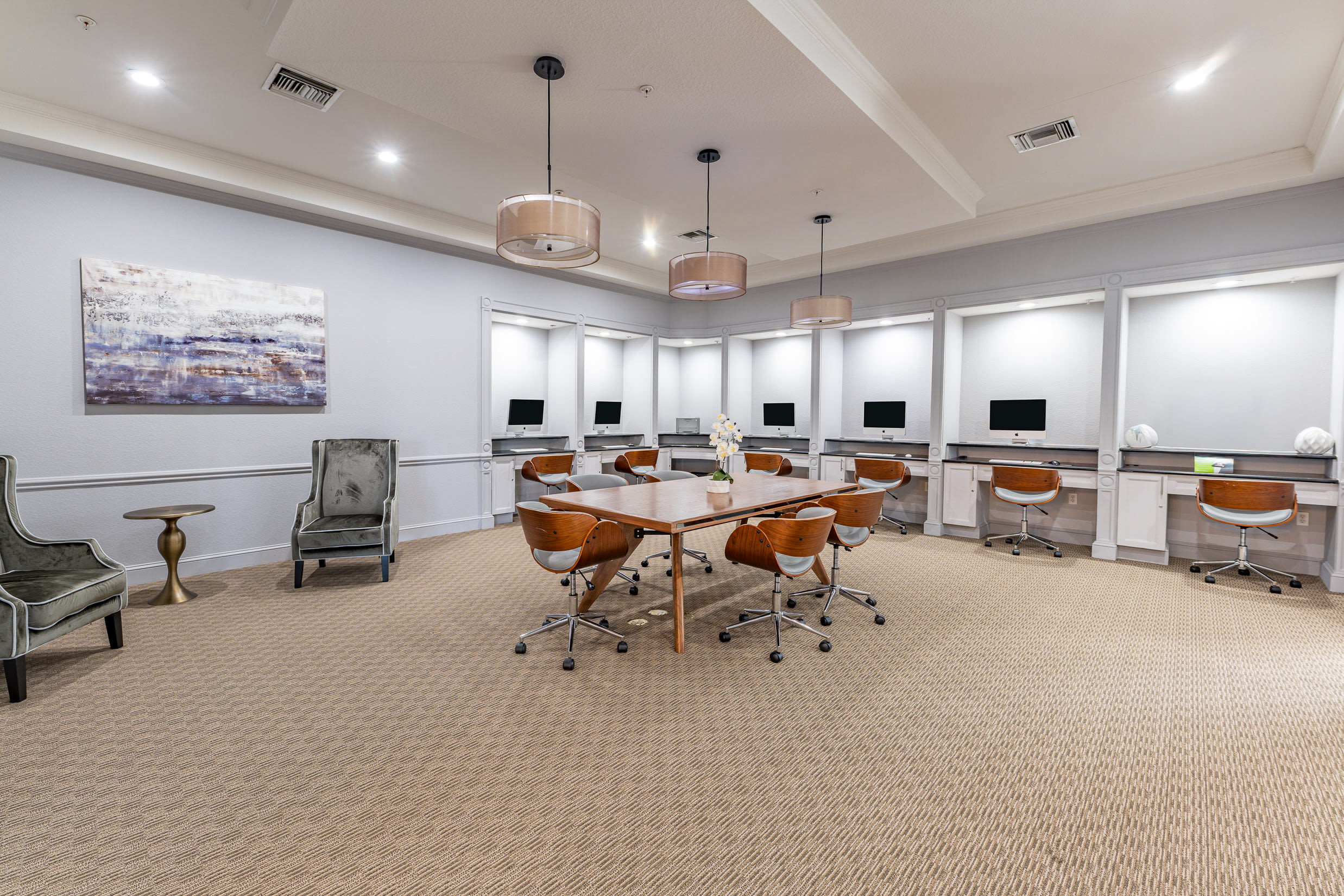 Business center for the residents at Century Capital City in Tallahassee, Florida