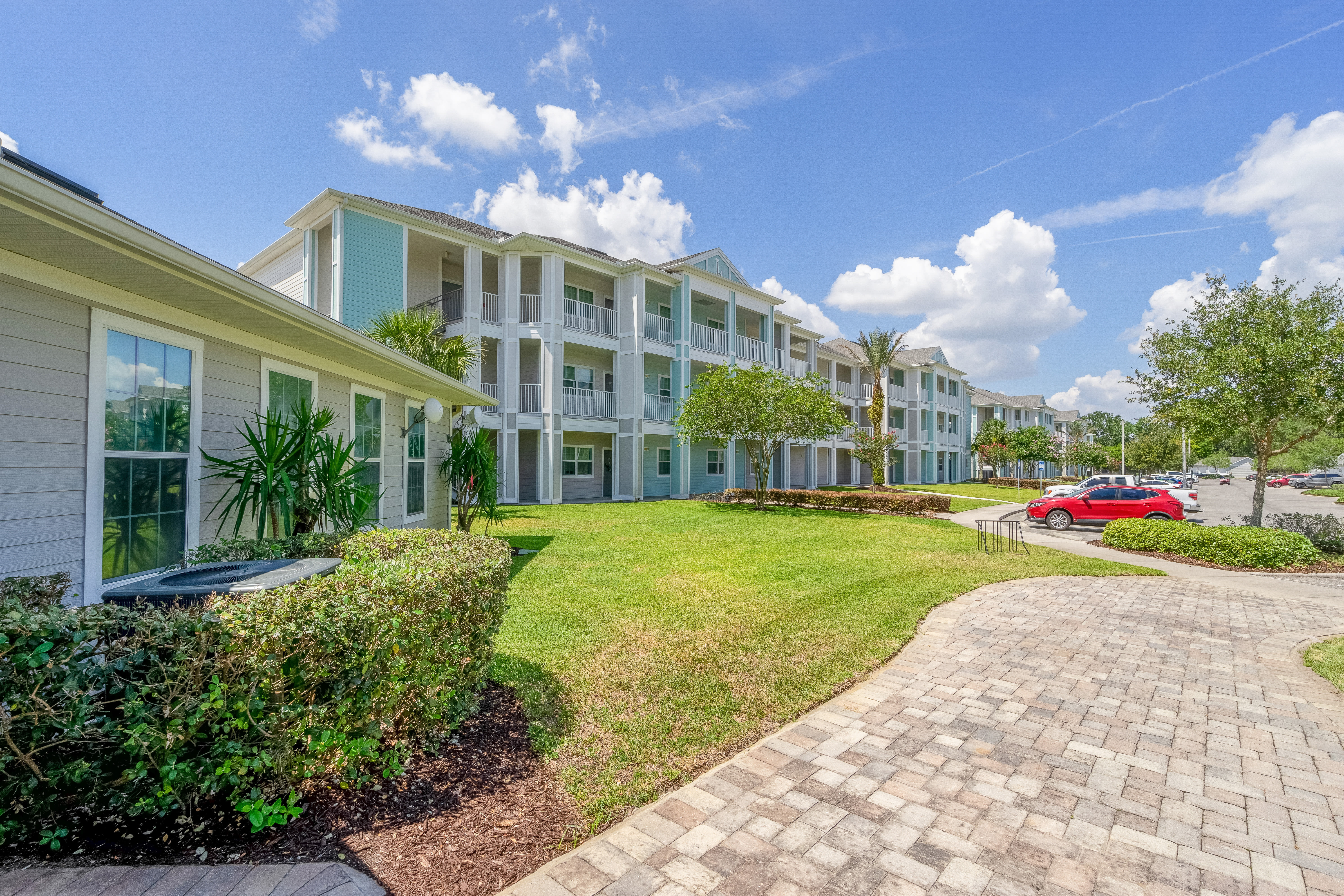 Apartment with signage board at Century Lakehouse, Plant City, Florida