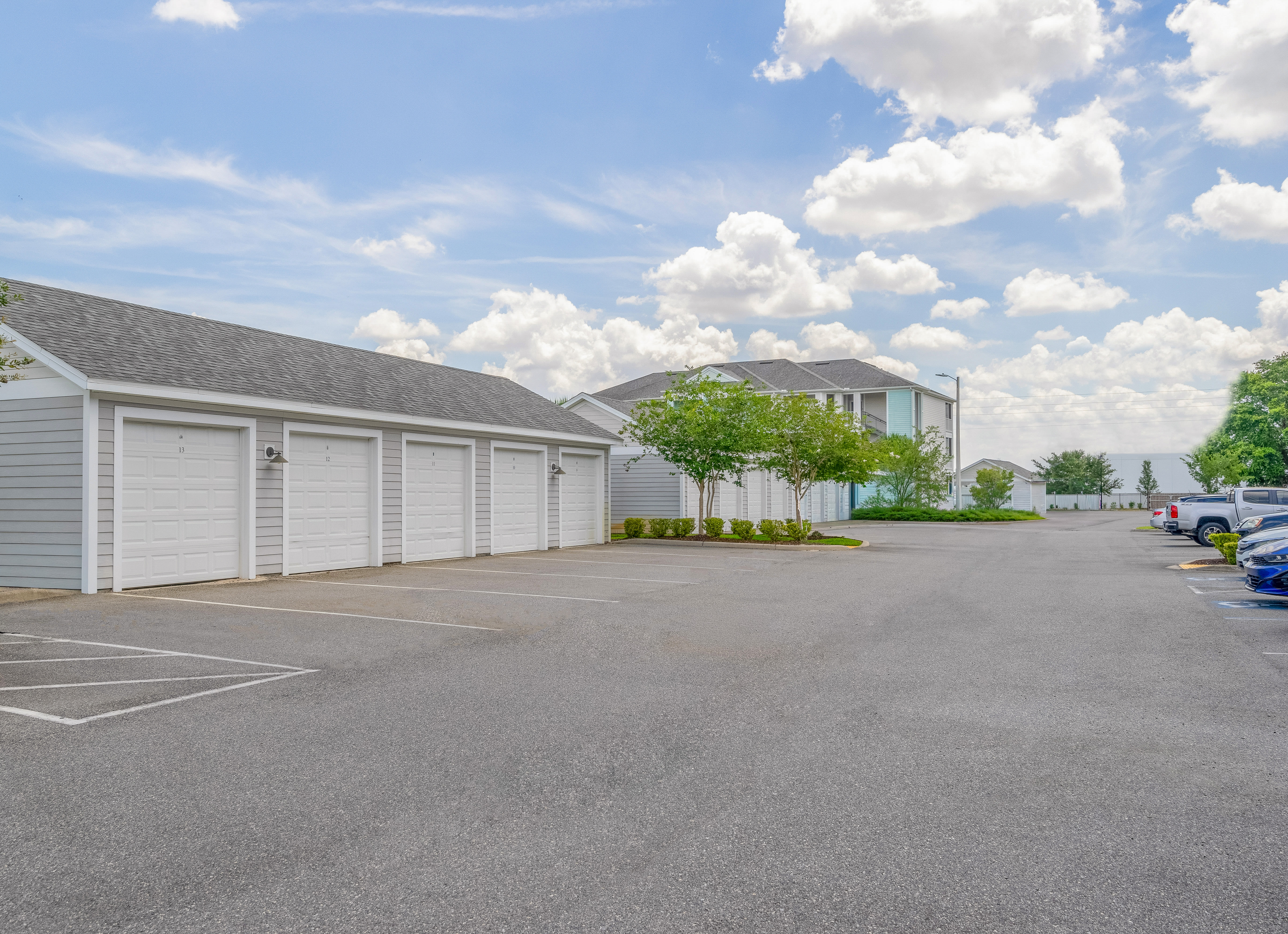 Garages and outdoor parking space at Century Lakehouse, Plant City, Florida