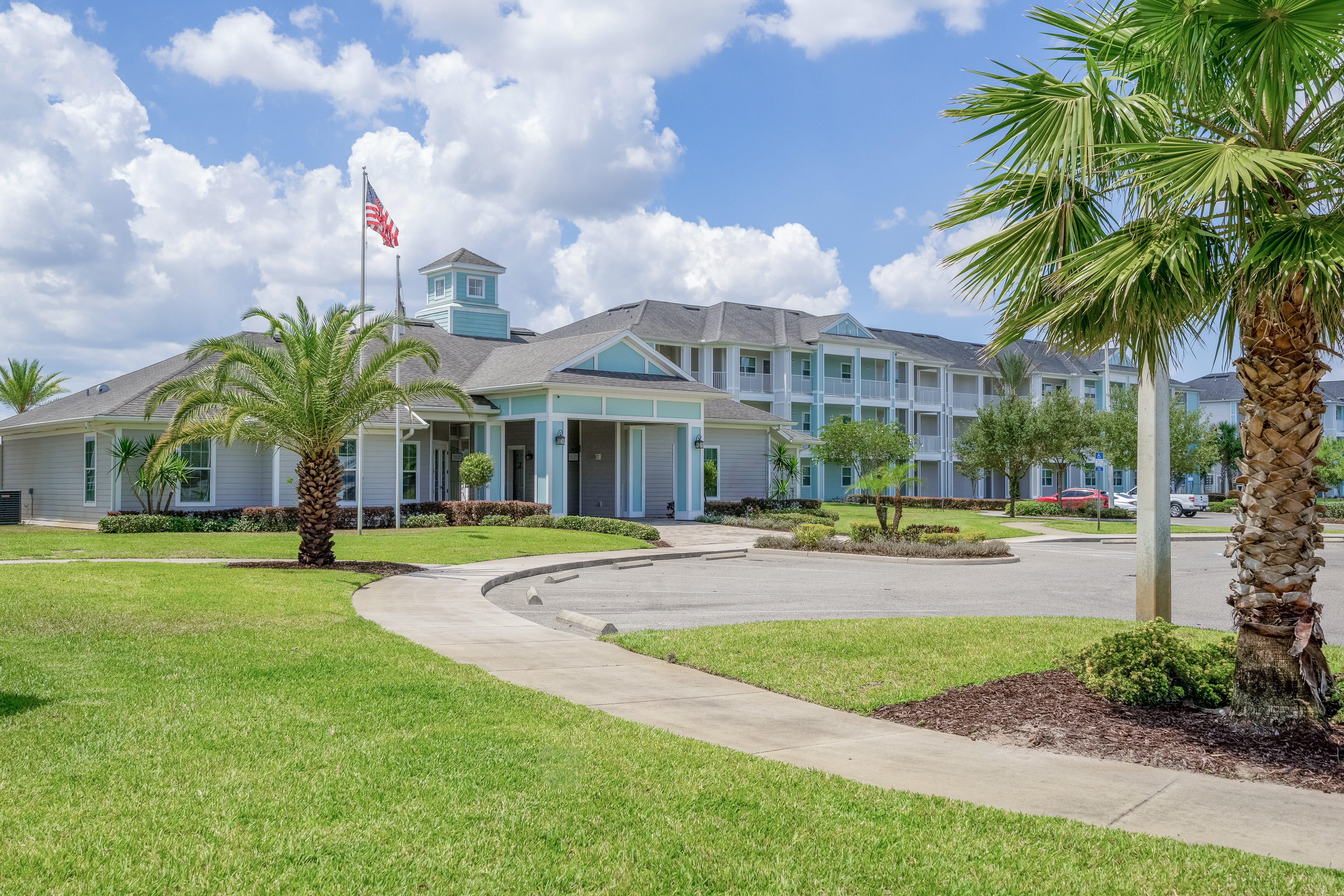 Path in front of the community at Century Lakehouse, Plant City, Florida